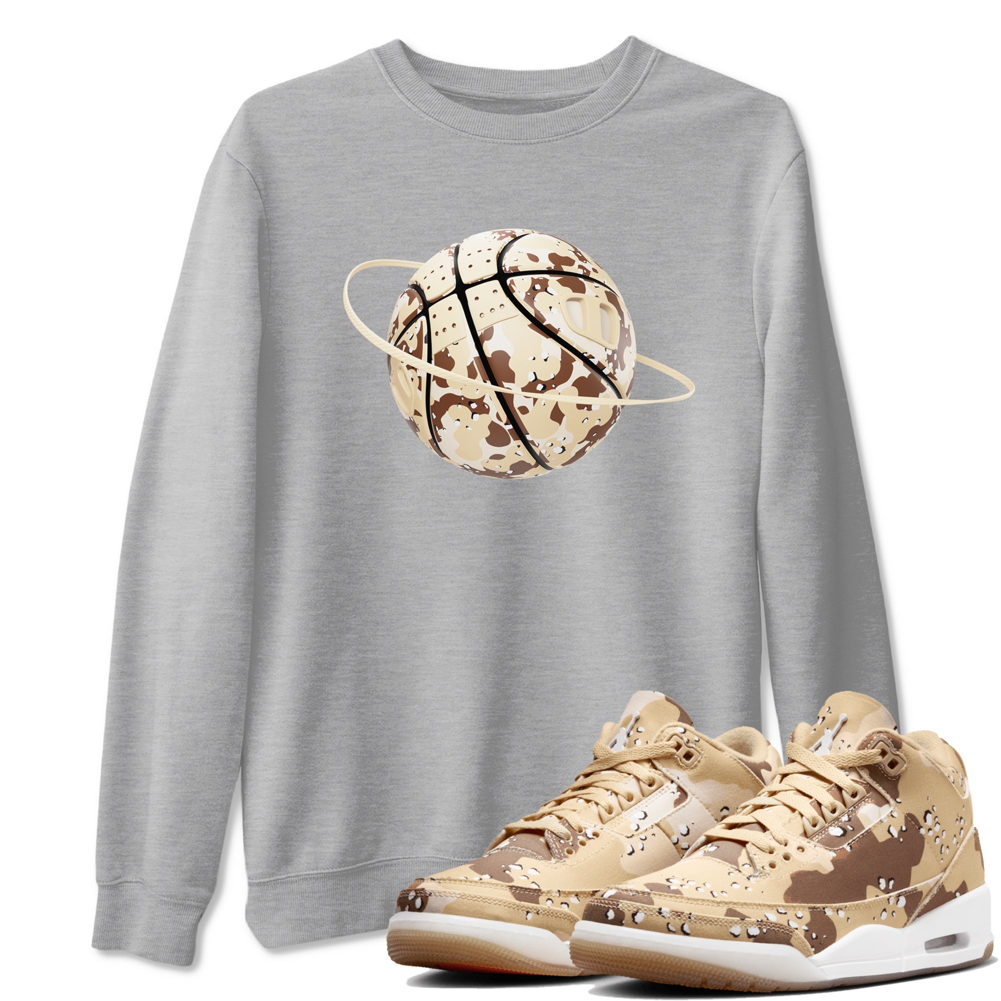 Camo Basketball Planet snkmatch Tees - Air Jordan 3 Desert Camo