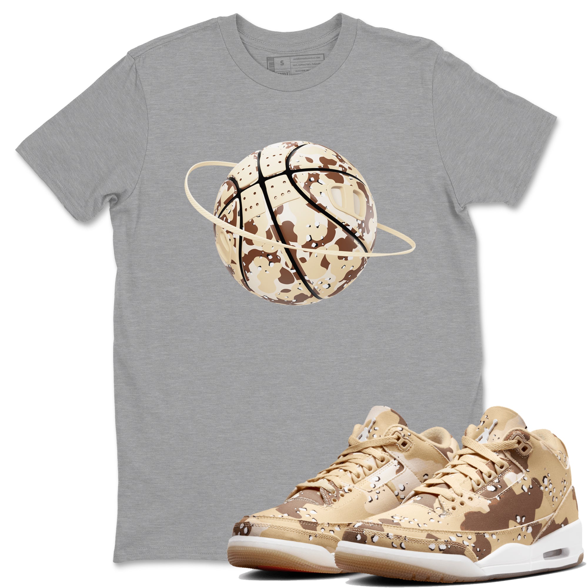 Camo Basketball Planet snkmatch Tees - Air Jordan 3 Desert Camo