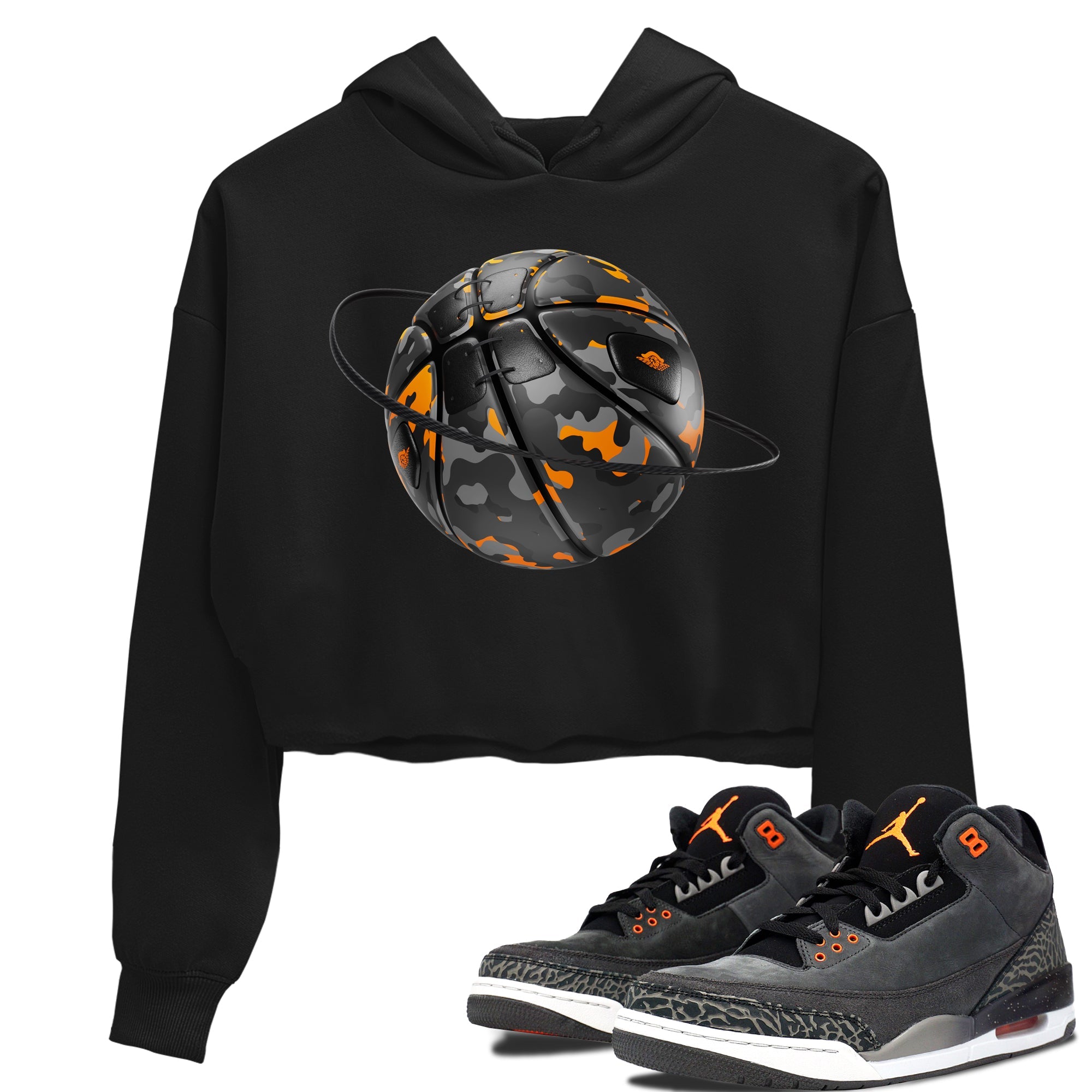 Camo Basketball Planet snkmatch Women's Top - Air Jordan 3 Fear