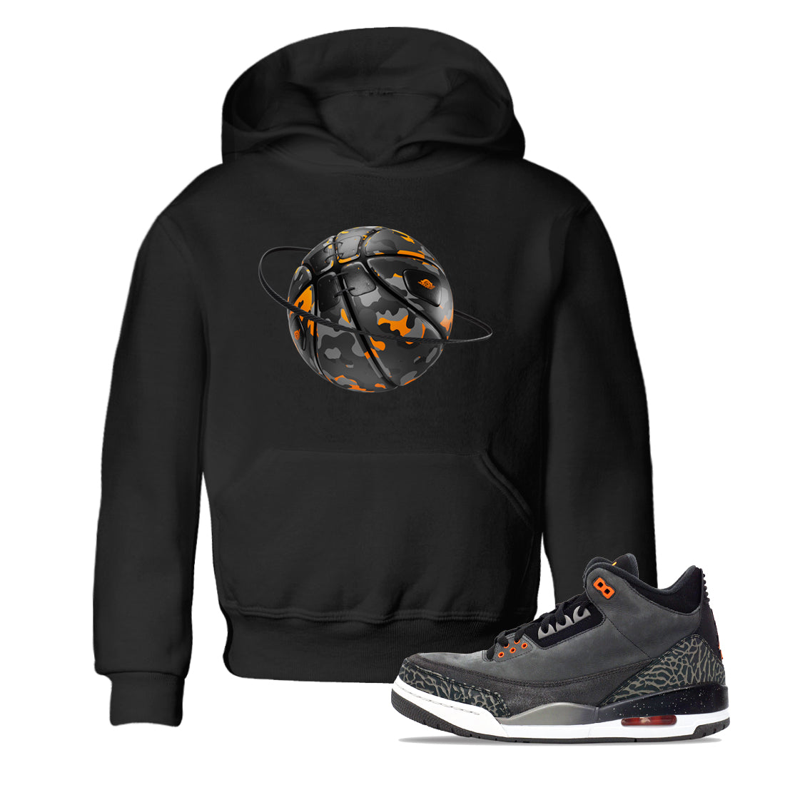 Camo Basketball Planet snkmatch Tee Kids - Air Jordan 3 Fear