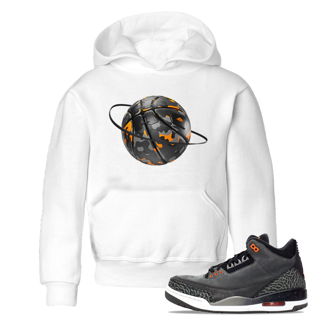 Camo Basketball Planet snkmatch Tee Kids - Air Jordan 3 Fear
