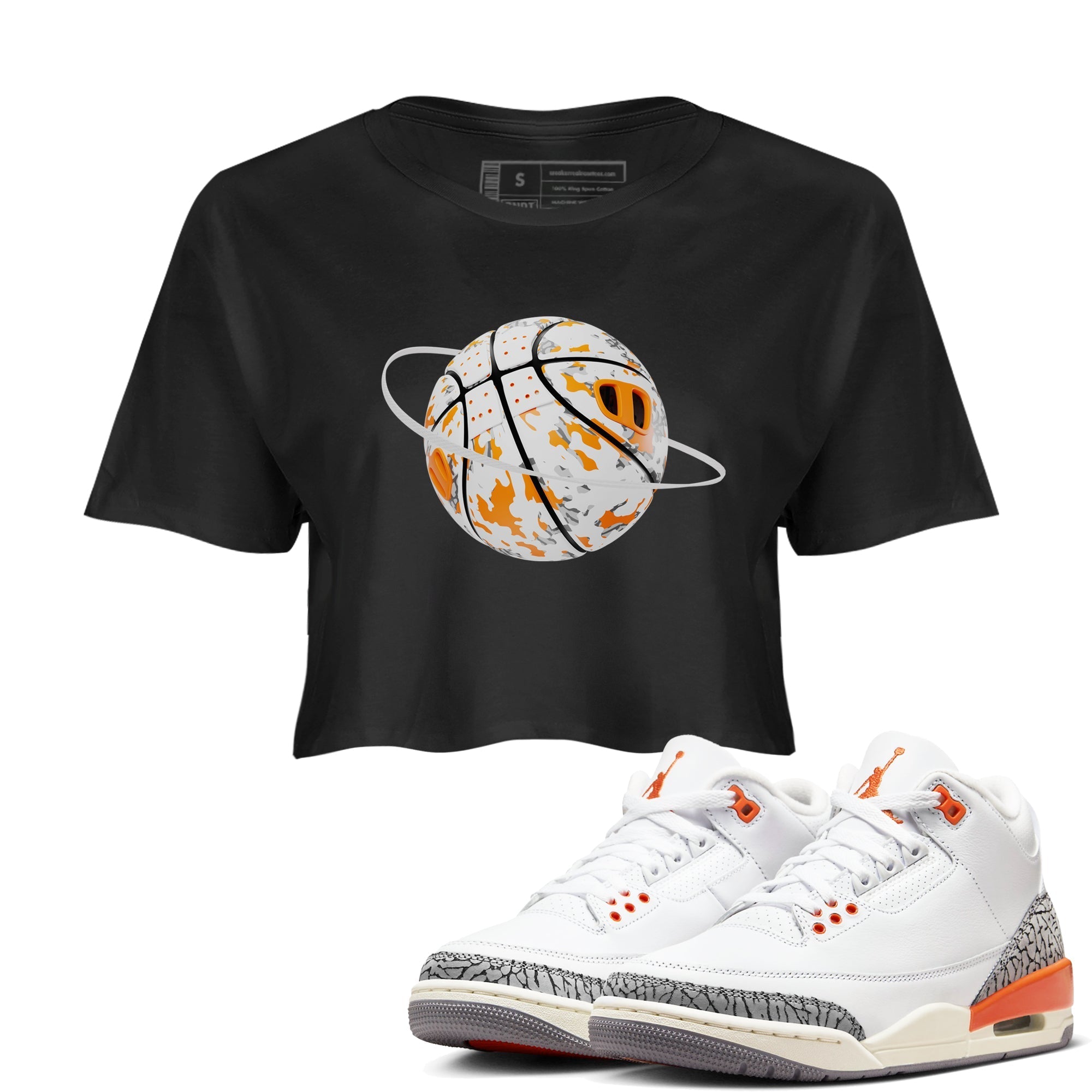 Camo Basketball Planet snkmatch Women's Top - Air Jordan 3 Georgia Peach