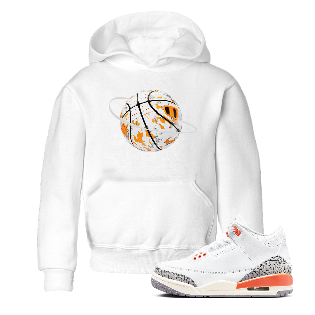 Camo Basketball Planet snkmatch Tees Kids - Air Jordan 3 Georgia Peach