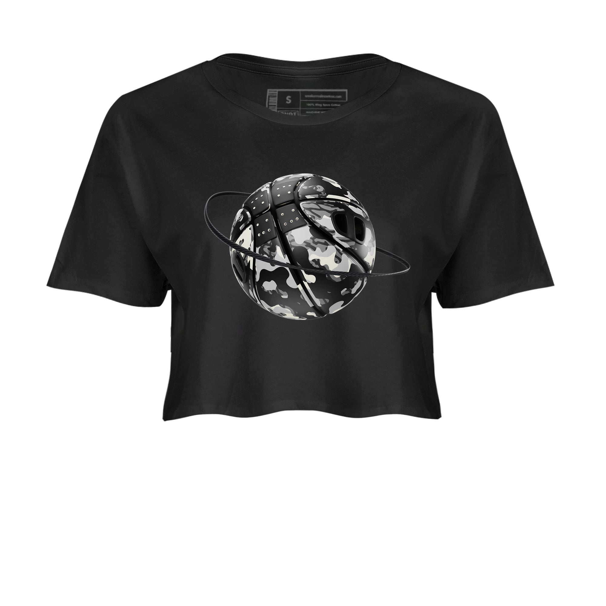 Camo Basketball Planet snkmatch Women's Top - Air Jordan 3 Off Noir