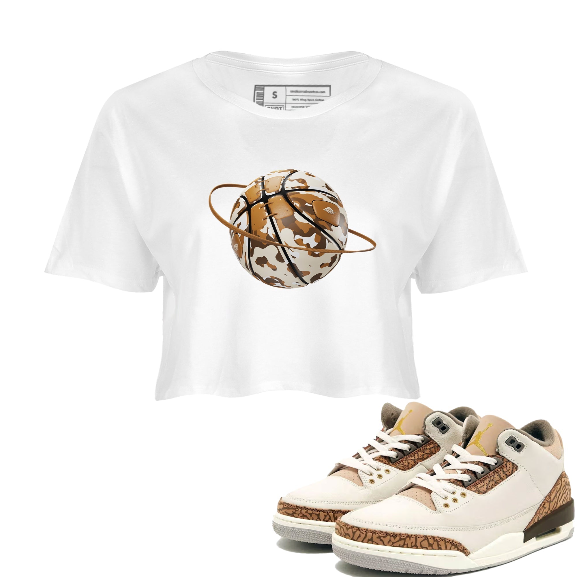 Camo Basketball Planet snkmatch Women's Top - Air Jordan 3 Palomino