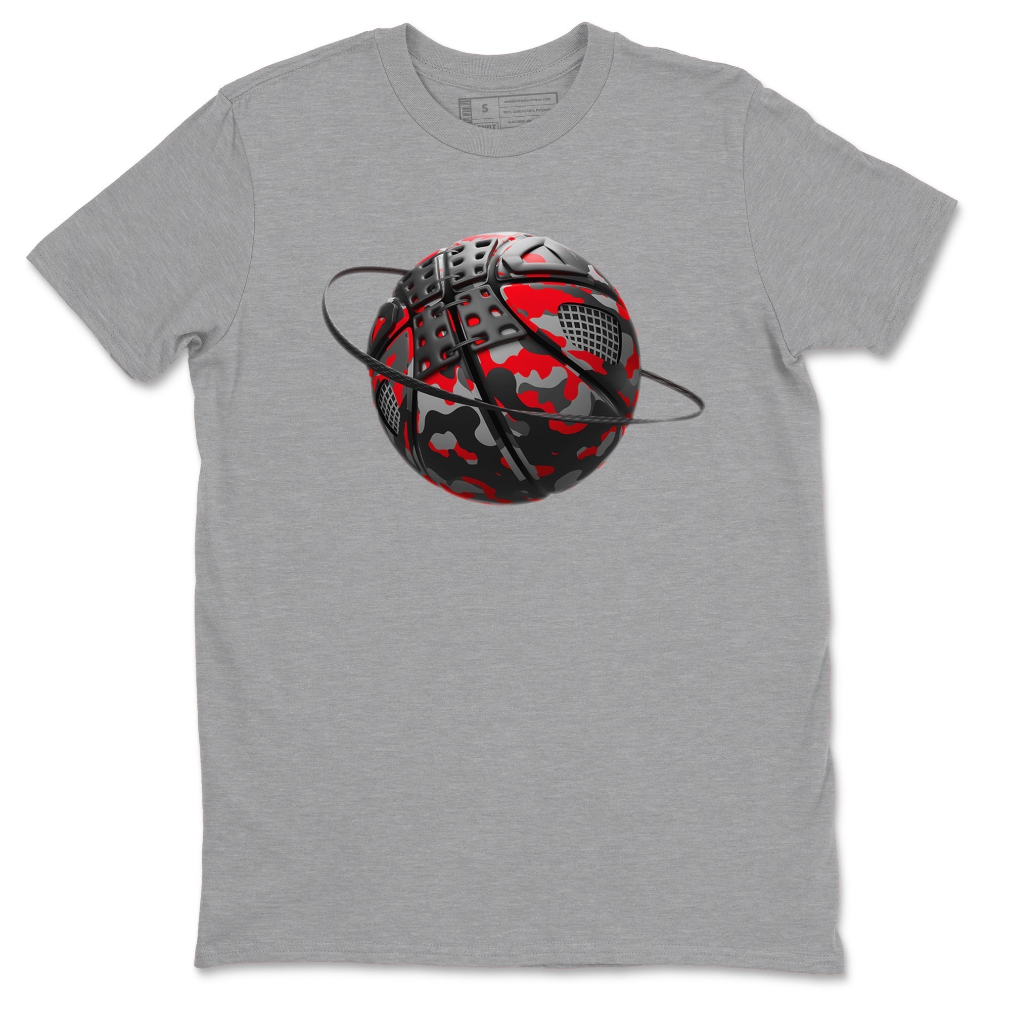 Camo Basketball Planet snkmatch Tee - Air Jordan 4 Bred Reimagined