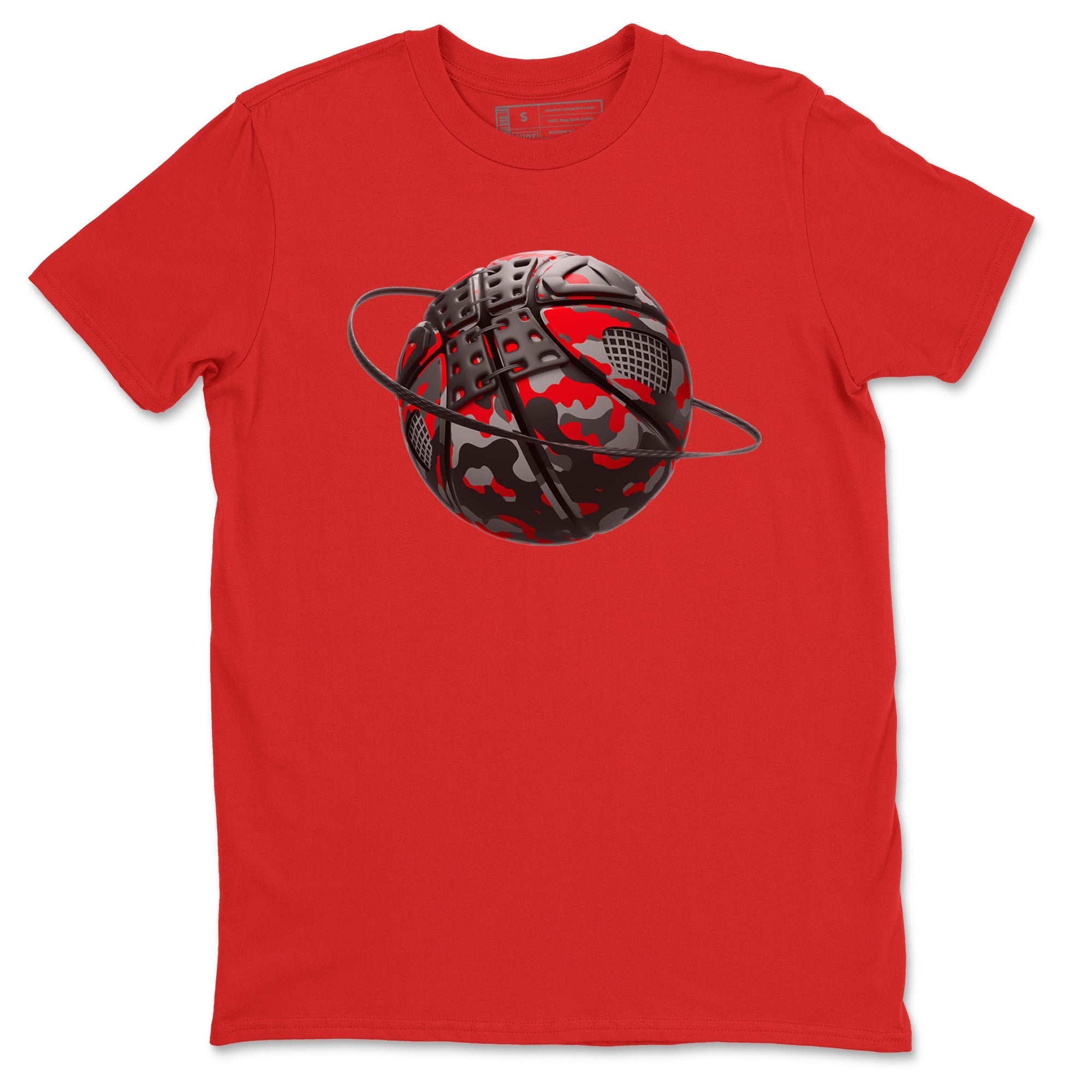 Camo Basketball Planet snkmatch Tee - Air Jordan 4 Bred Reimagined