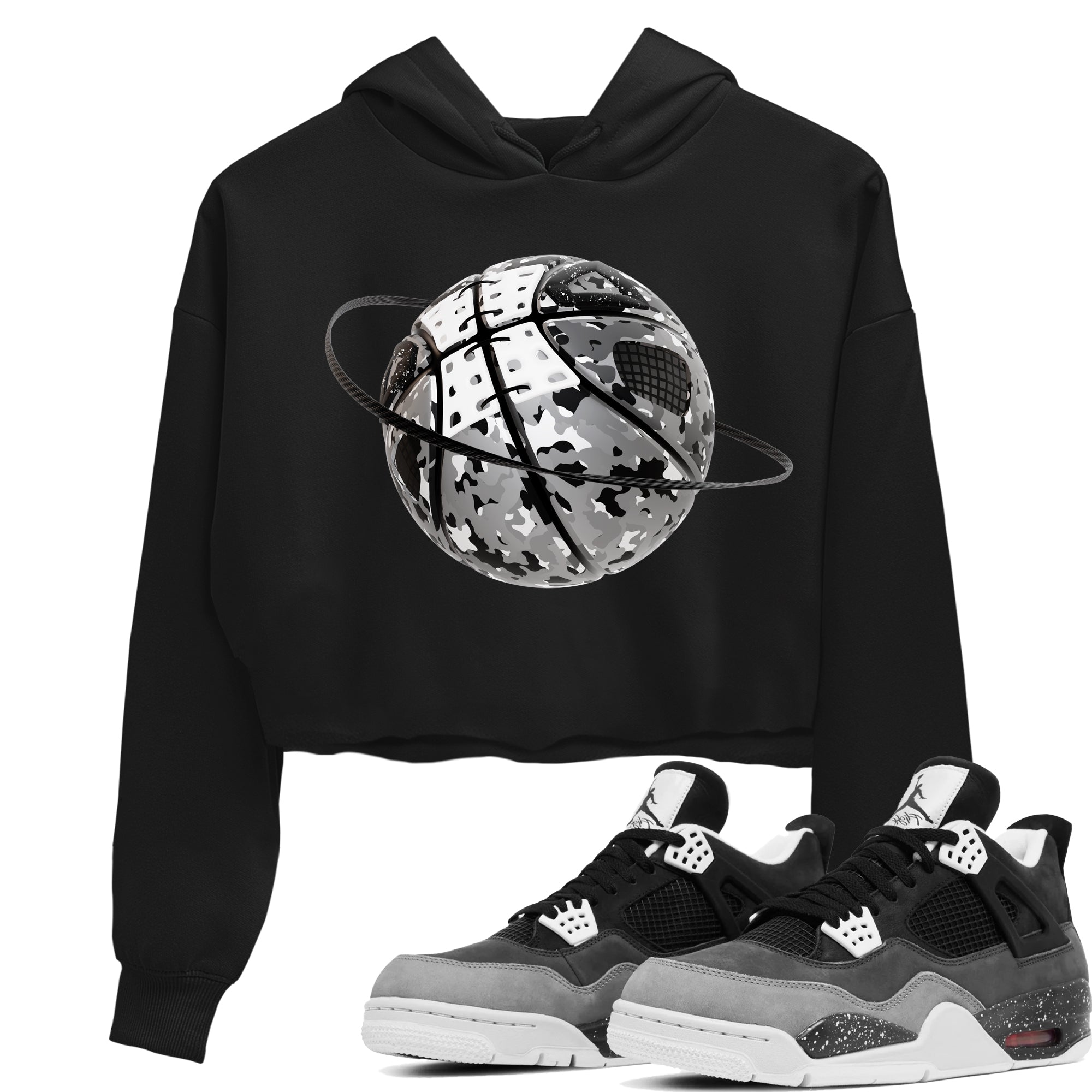 Camo Basketball Planet snkmatch Women's Top - Air Jordan 4 Fear