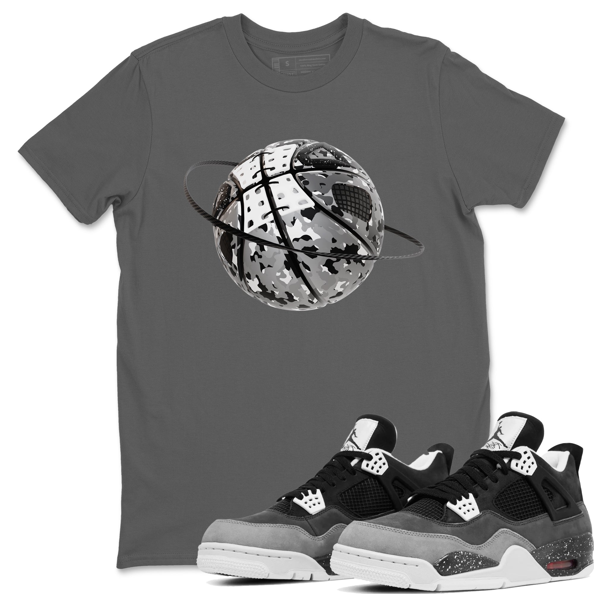 Camo Basketball Planet snkmatch Tees - Air Jordan 4 Fear