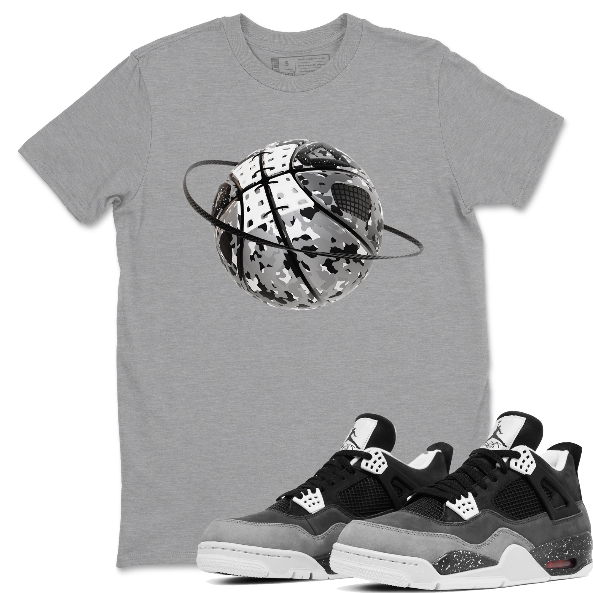 Camo Basketball Planet snkmatch Tees - Air Jordan 4 Fear