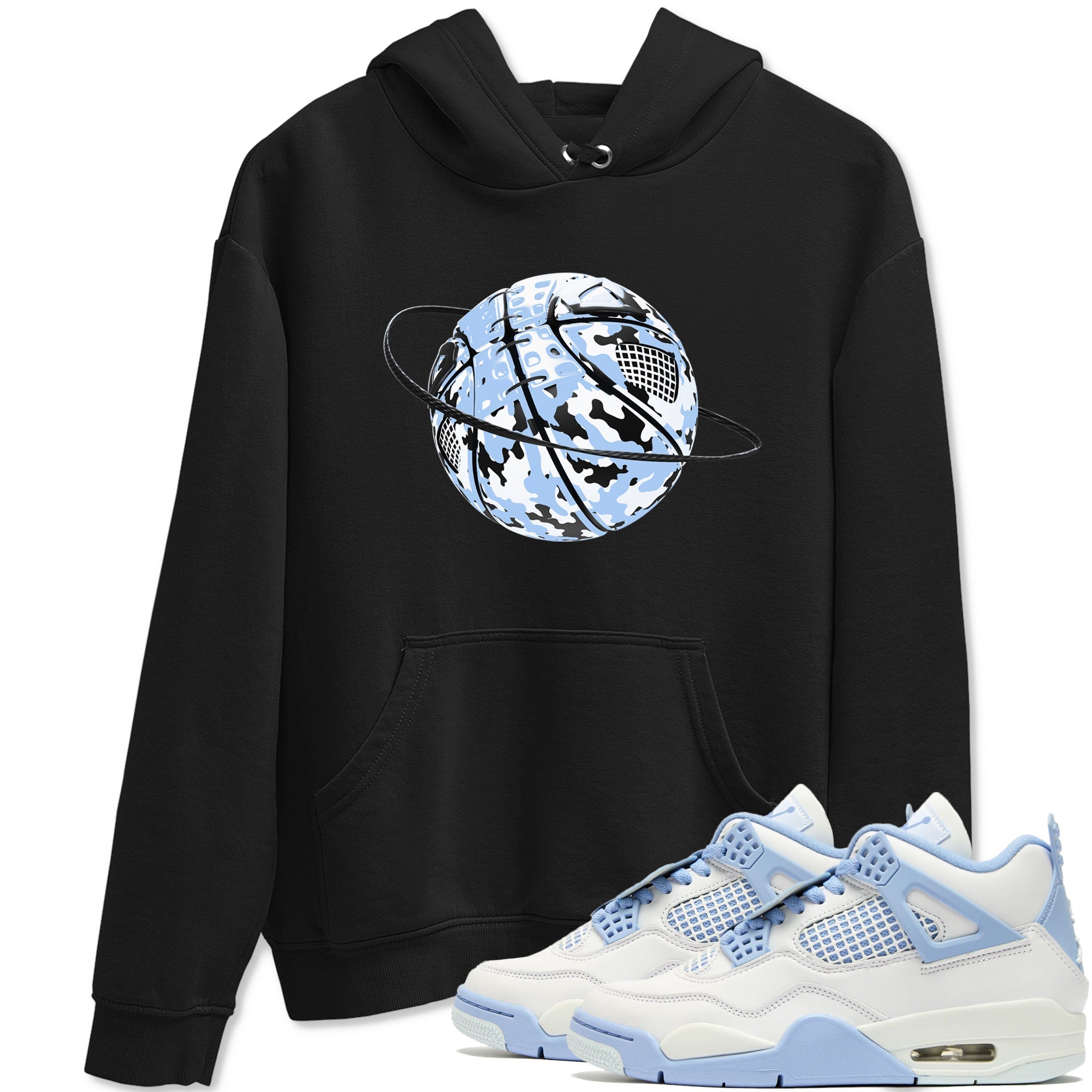 Camo Basketball Planet snkmatch Tees - Air Jordan 4 Forget Me Not