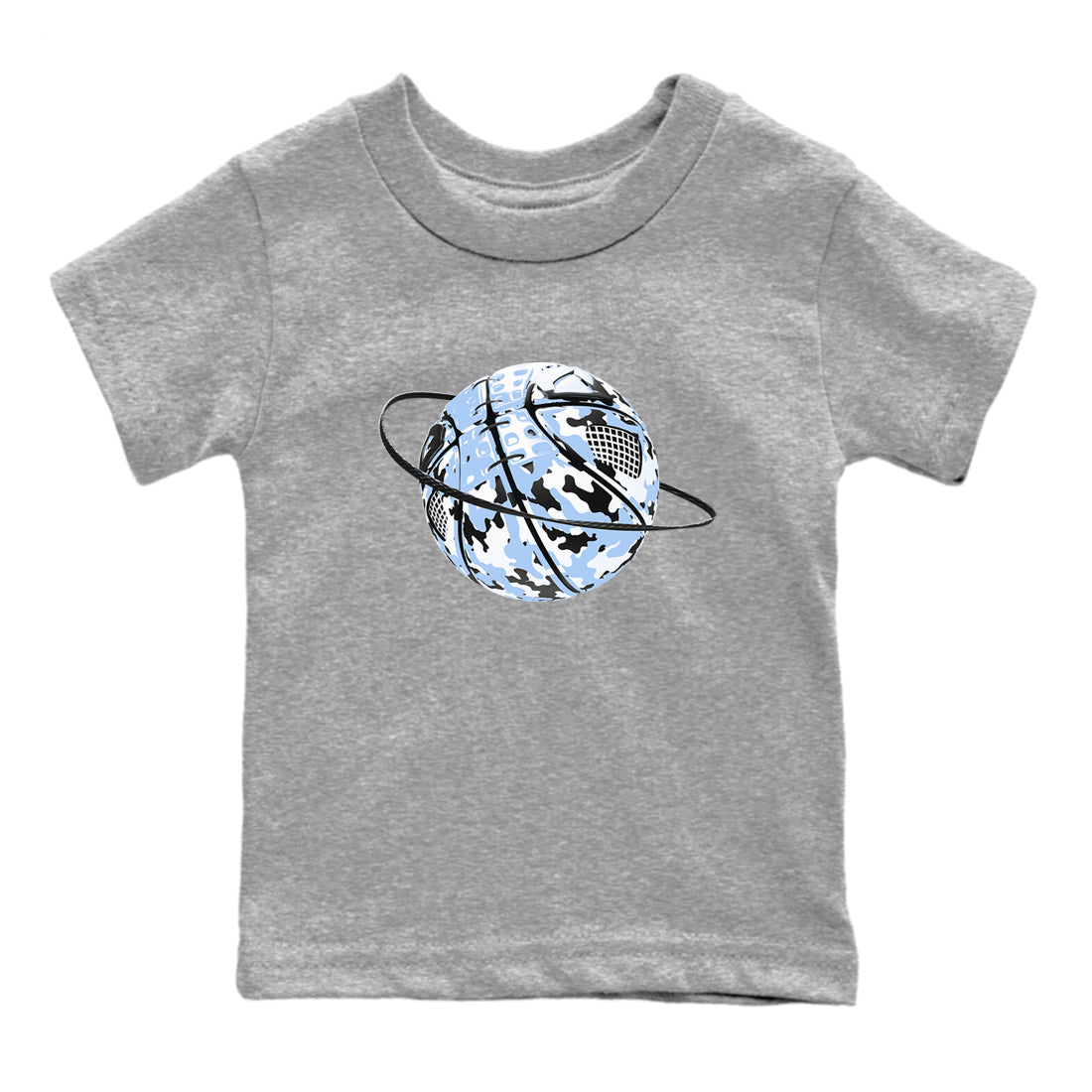 Camo Basketball Planet snkmatch Tees Kids - Air Jordan 4 Forget Me Not