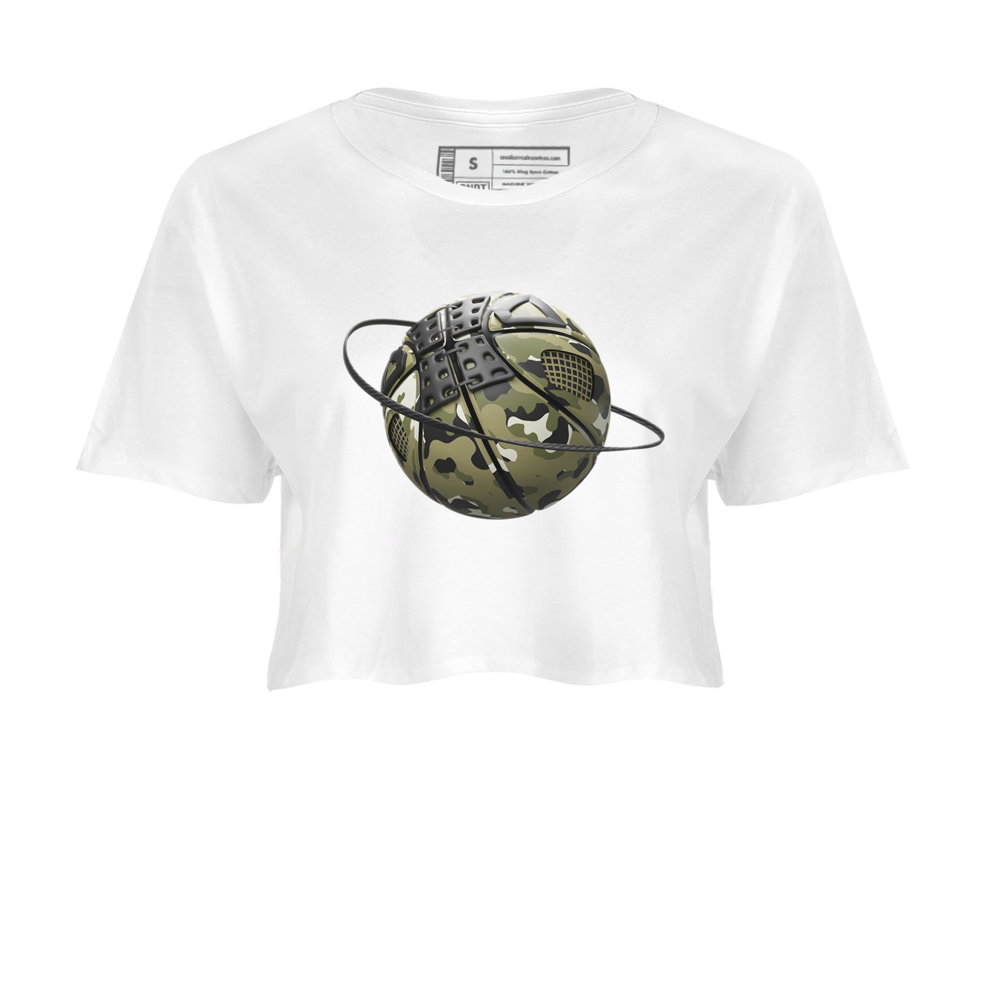 Camo Basketball Planet snkmatch Women's Top - Air Jordan 4 Medium Olive