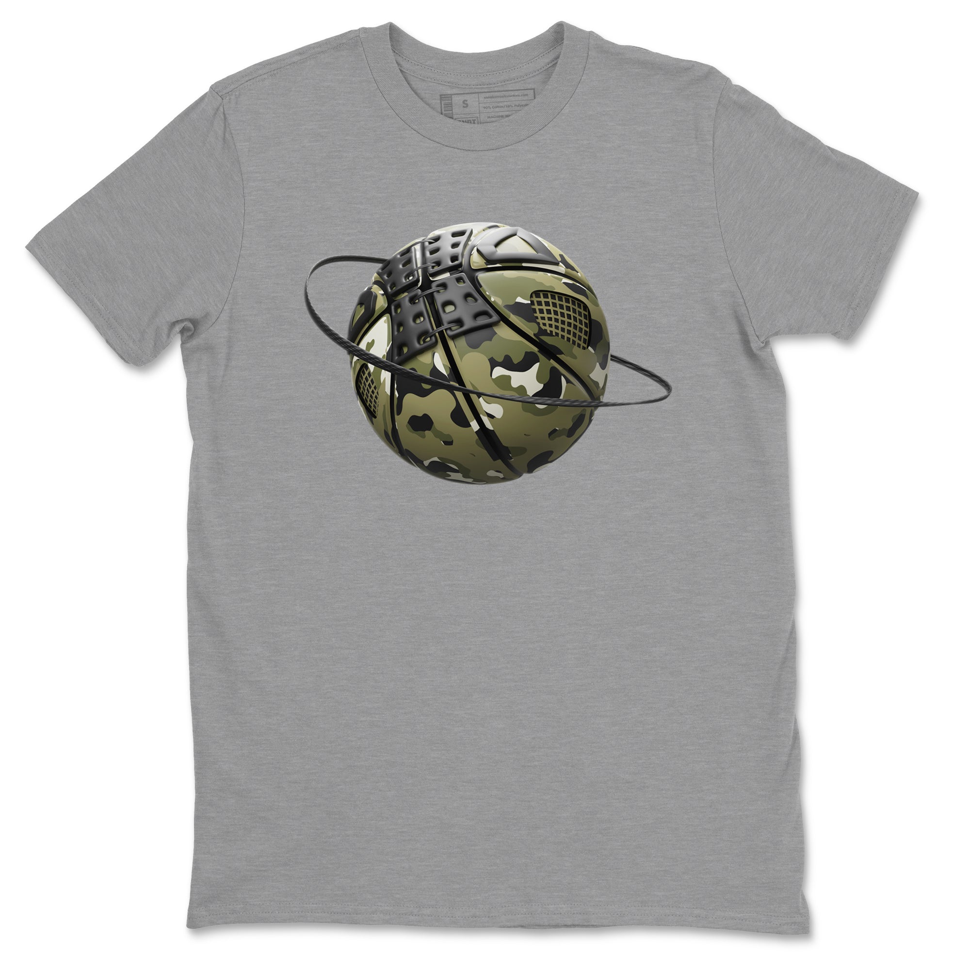 Camo Basketball Planet snkmatch Tee - Air Jordan 4 Medium Olive