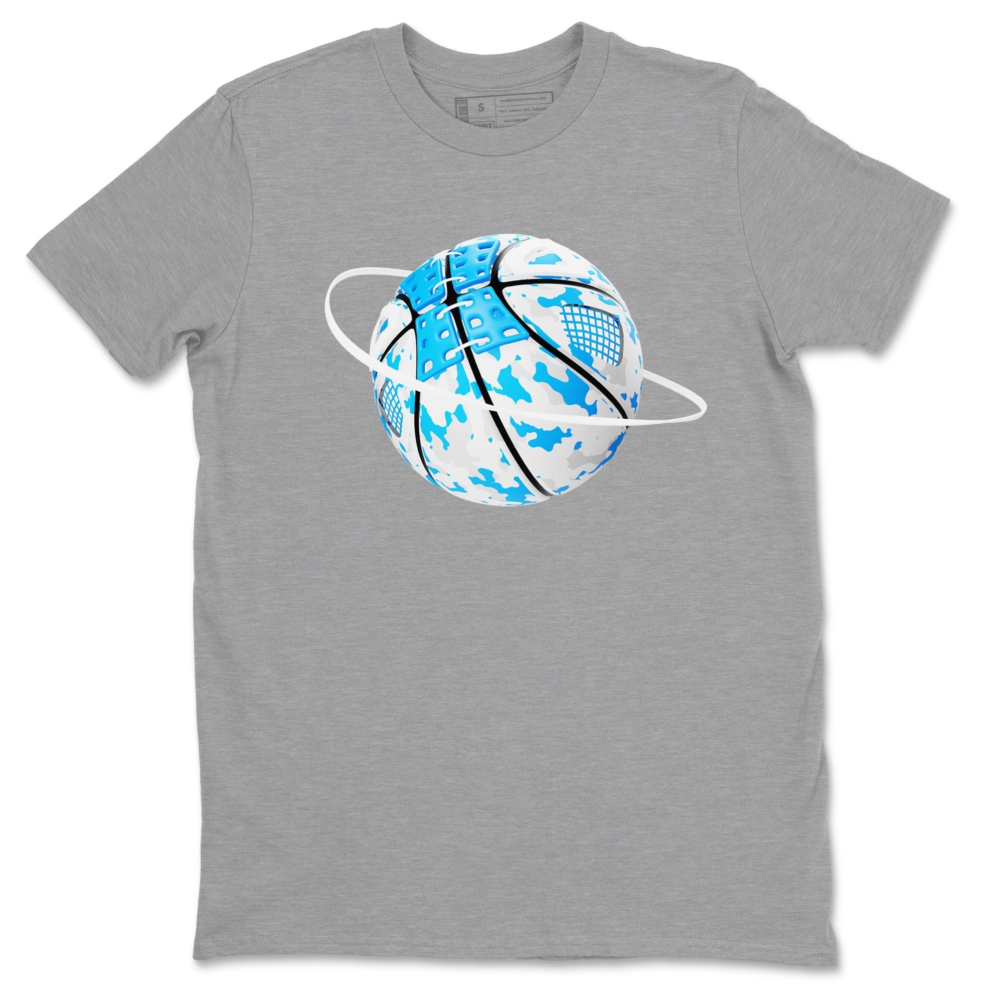 Camo Basketball Planet snkmatch Tees - Air Jordan 4 Military Blue