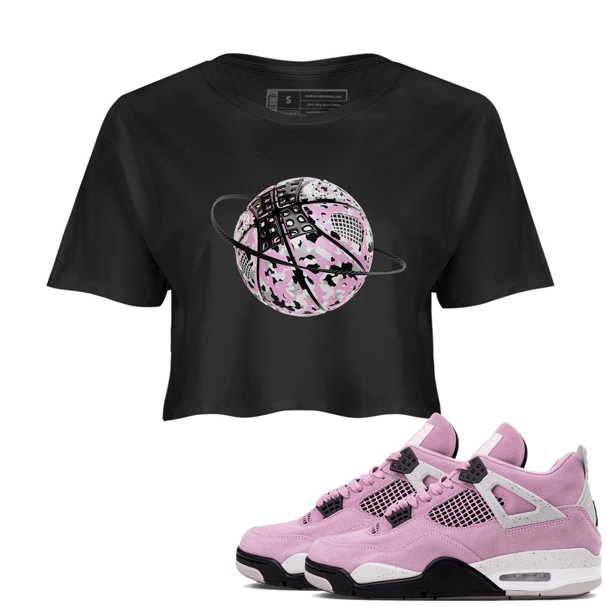 Camo Basketball Planet snkmatch Women's Top - Air Jordan 4 Orchid