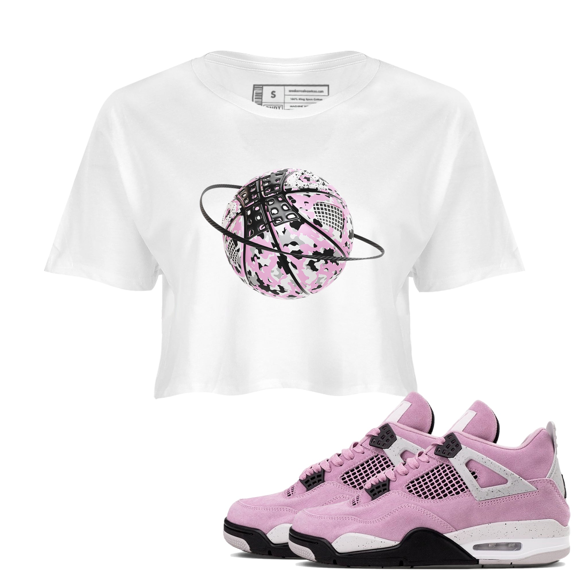 Camo Basketball Planet snkmatch Women's Top - Air Jordan 4 Orchid