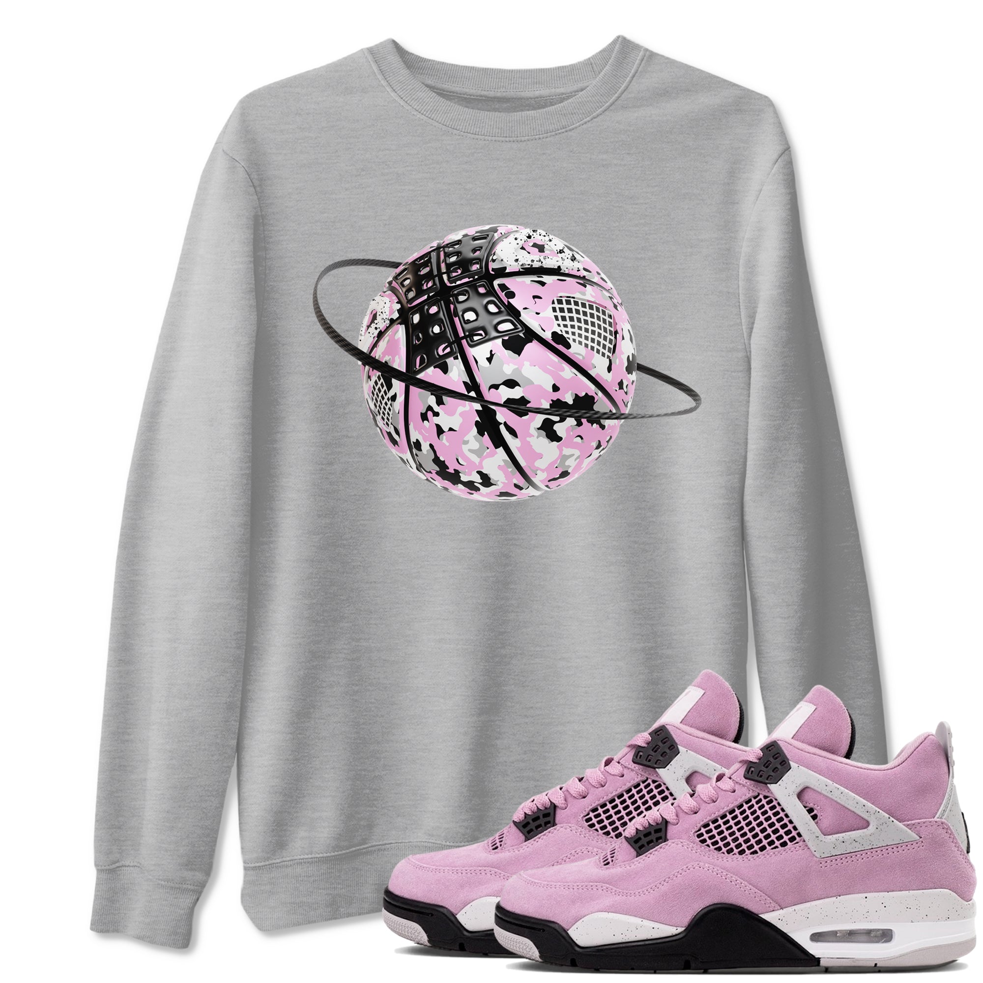 Camo Basketball Planet snkmatch Tees - Air Jordan 4 Orchid