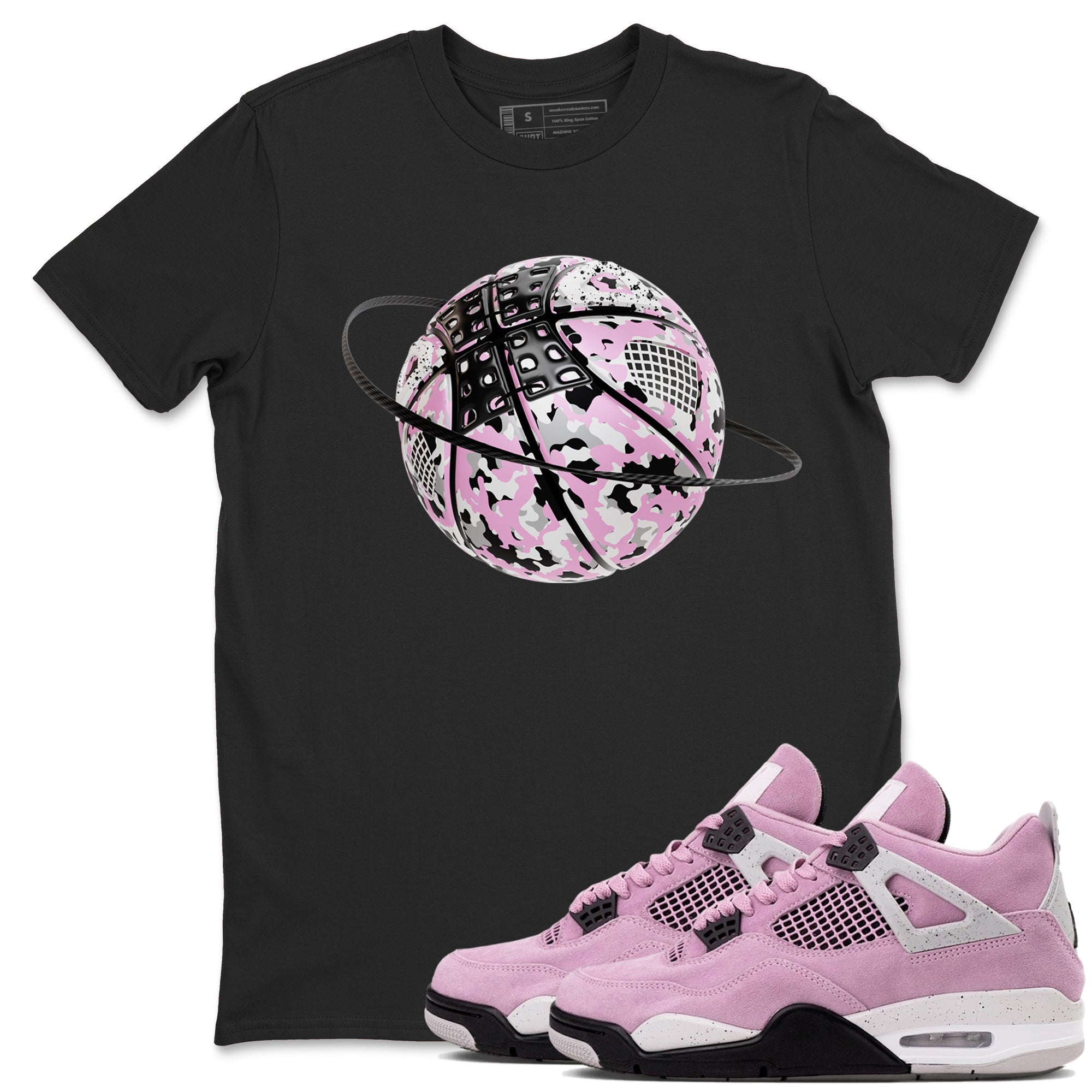 Camo Basketball Planet snkmatch Tees - Air Jordan 4 Orchid
