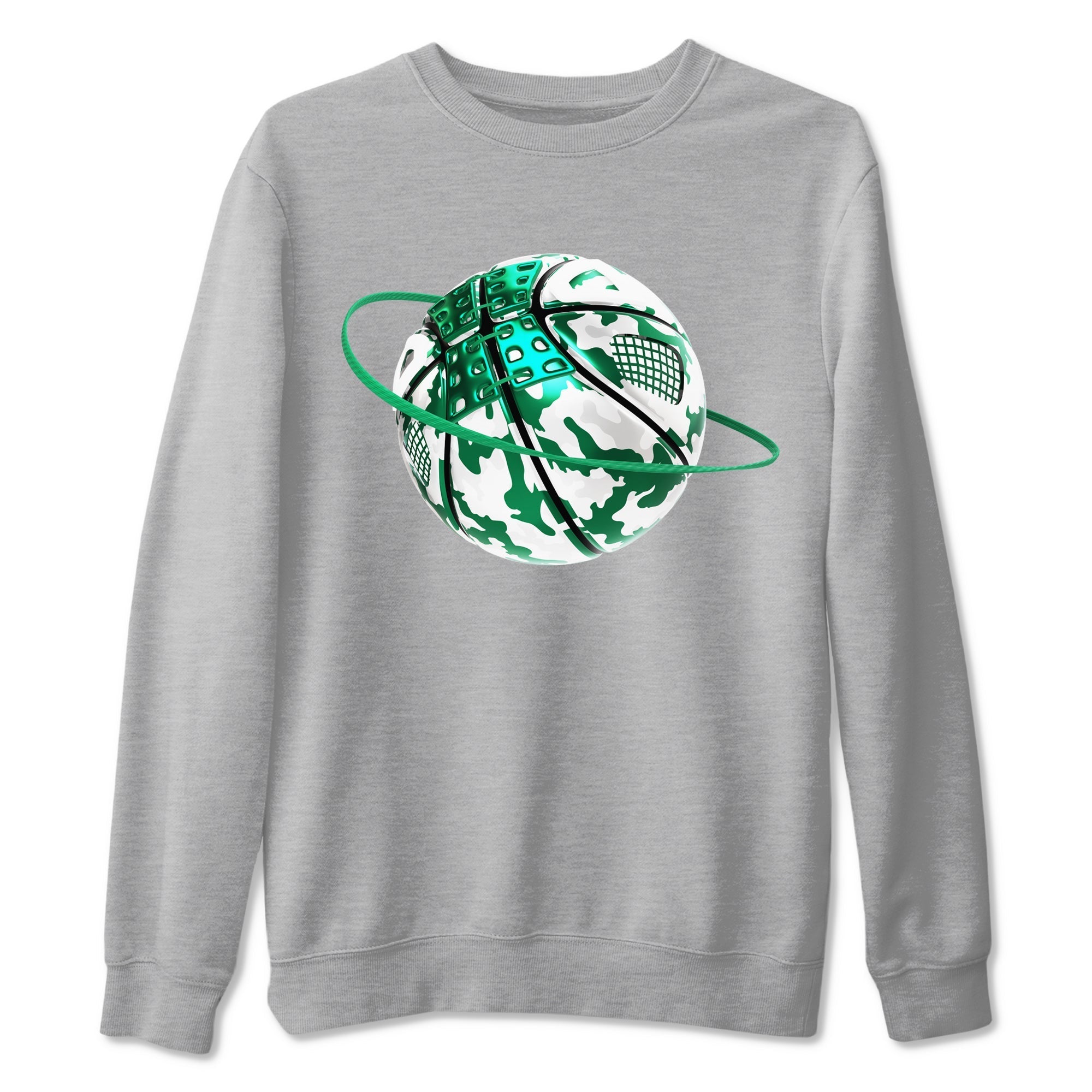 Camo Basketball Planet snkmatch Tees - Air Jordan 4 Oxidized Green