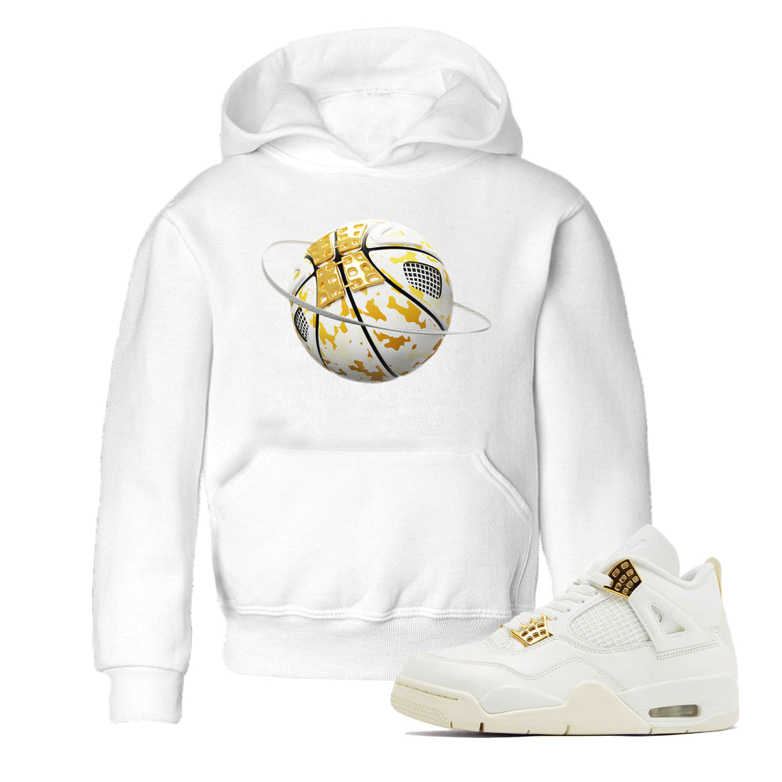Camo Basketball Planet snkmatch Tees Kids - Air Jordan 4 Sail 2024