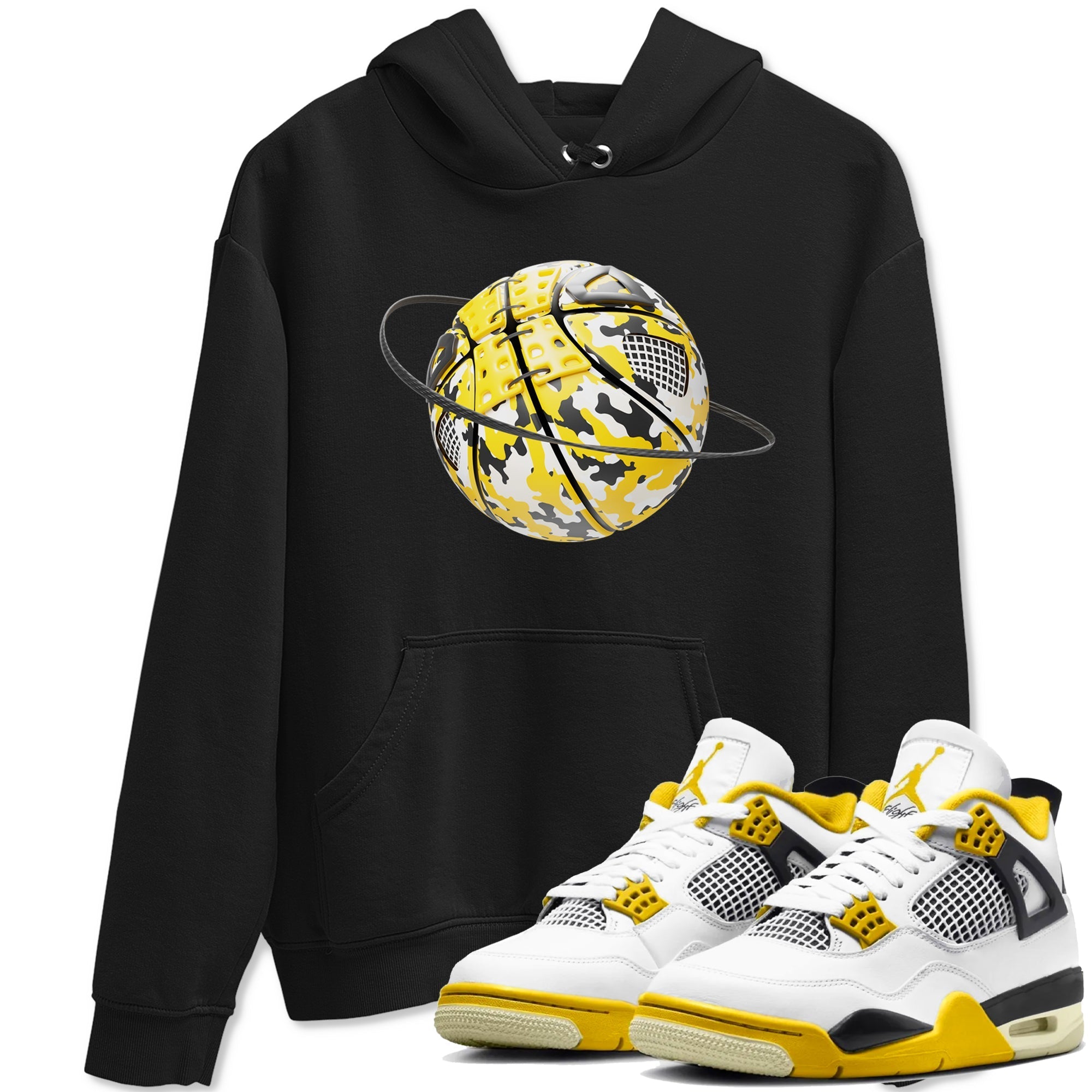 Camo Basketball Planet snkmatch Tees - Air Jordan 4 Vivid Sulfur