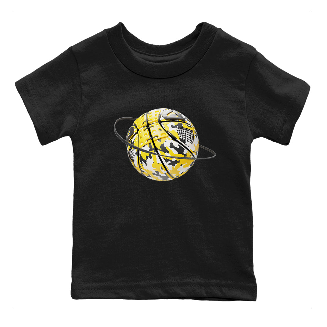 Camo Basketball Planet snkmatch Tees Kids - Air Jordan 4 Vivid Sulfur
