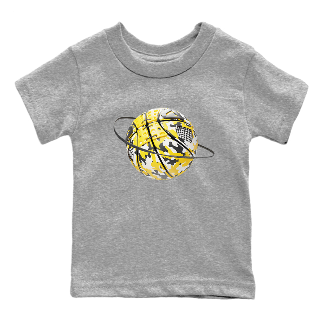 Camo Basketball Planet snkmatch Tees Kids - Air Jordan 4 Vivid Sulfur