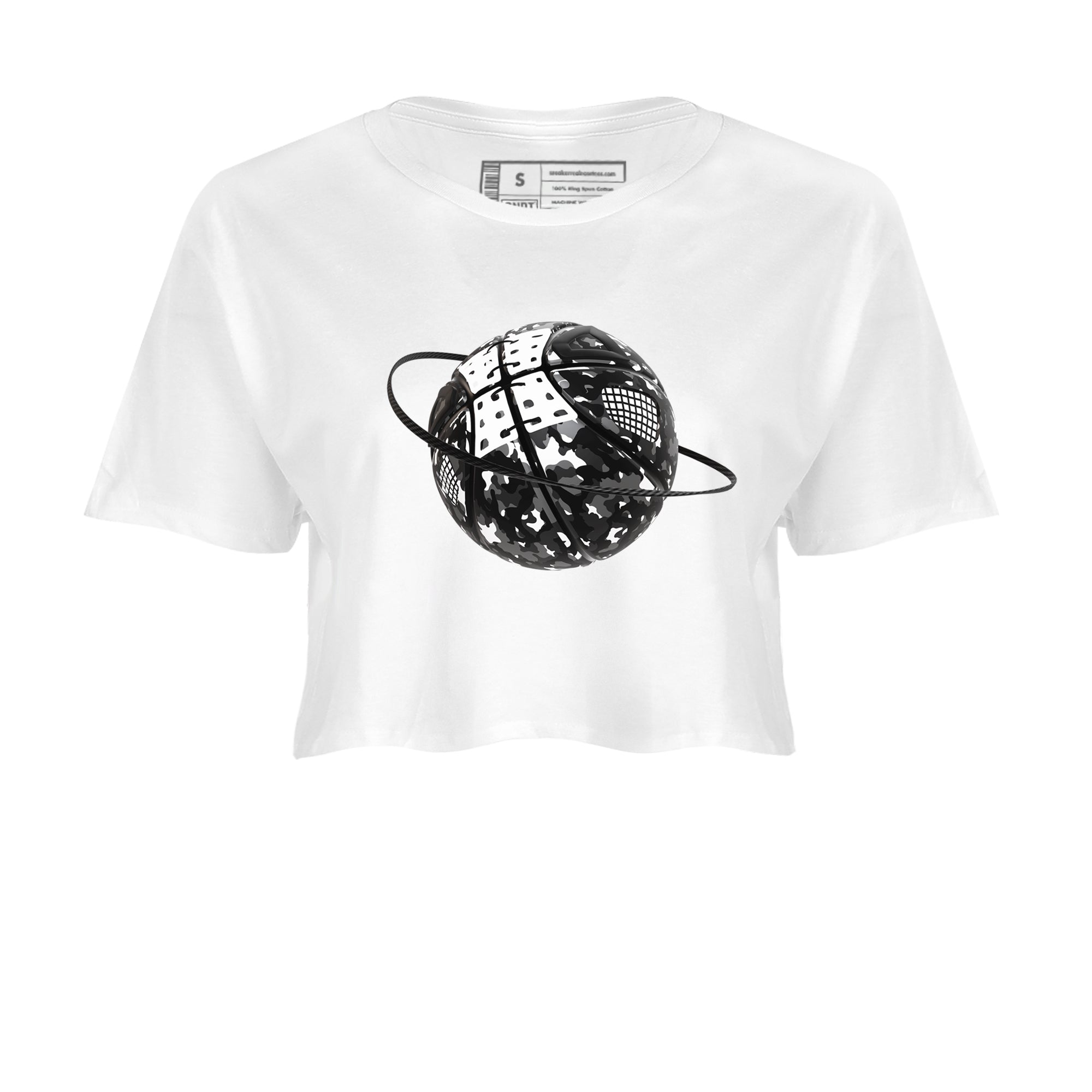 Camo Basketball Planet snkmatch Women's Top - Air Jordan 4 White Thunder