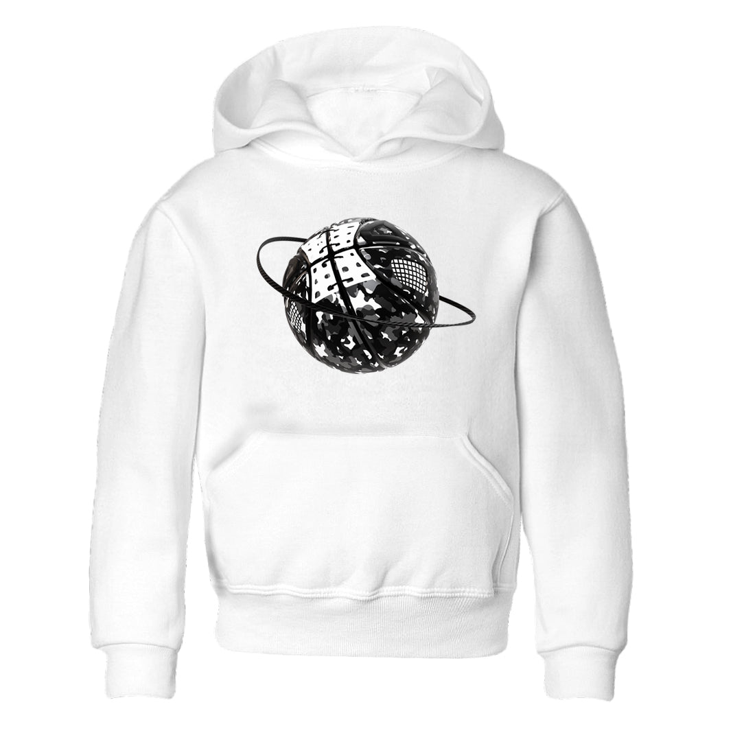 Camo Basketball Planet snkmatch Tees Kids - Air Jordan 4 White Thunder