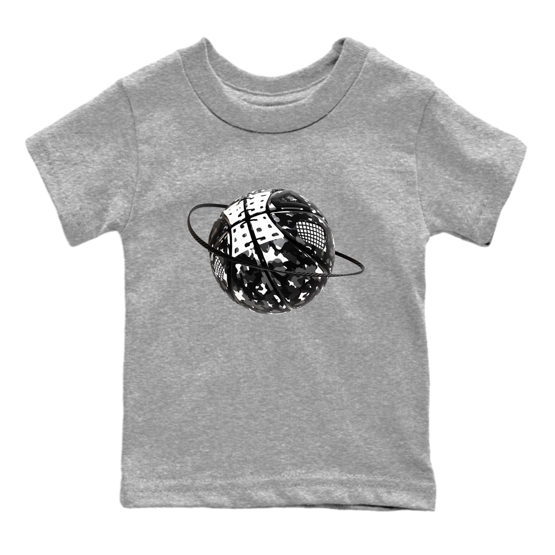 Camo Basketball Planet snkmatch Tees Kids - Air Jordan 4 White Thunder