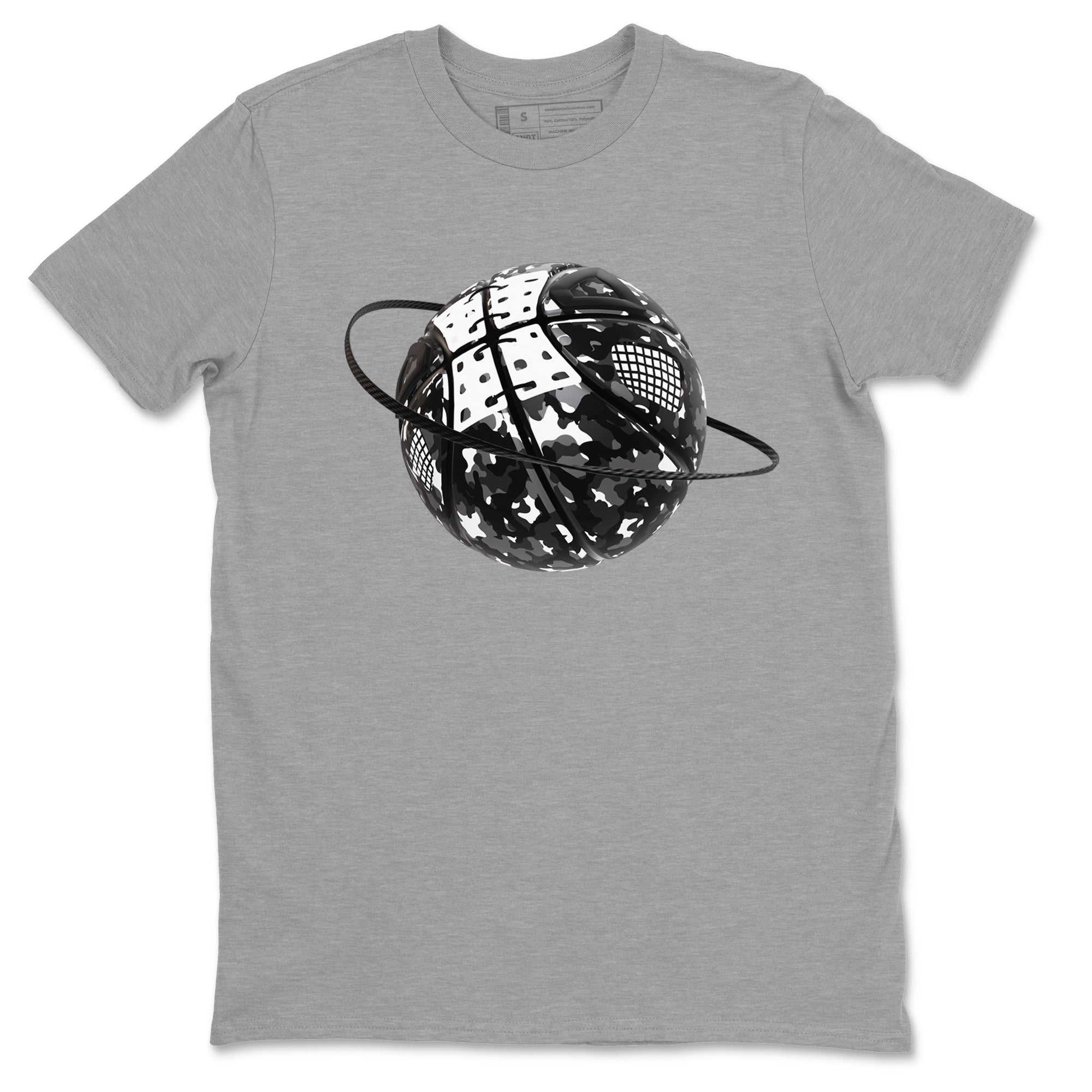 Camo Basketball Planet snkmatch Tees - Air Jordan 4 White Thunder