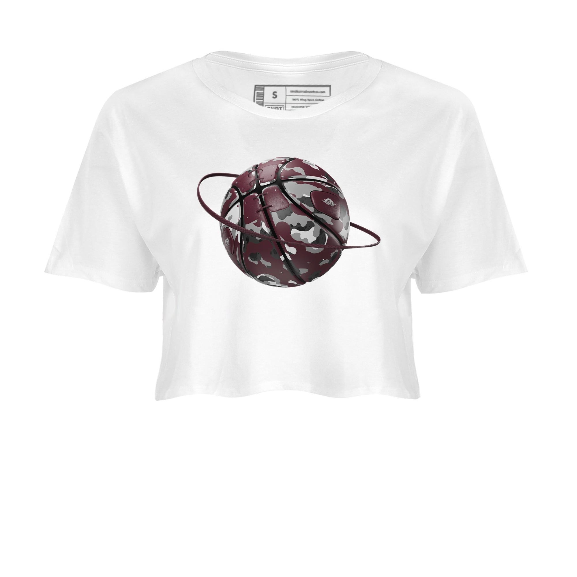 Camo Basketball Planet snkmatch Women's Top - Air Jordan 5 Burgundy