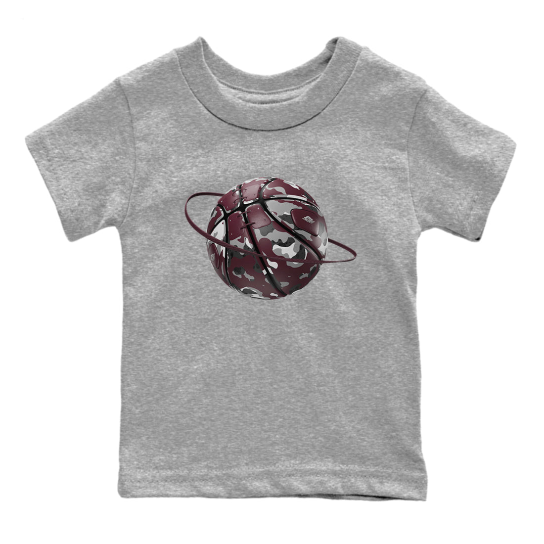 Camo Basketball Planet snkmatch Tee Kids - Air Jordan 5 Burgundy
