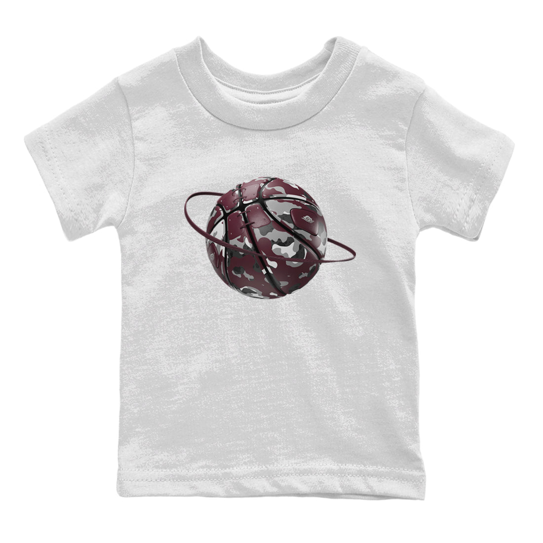 Camo Basketball Planet snkmatch Tee Kids - Air Jordan 5 Burgundy