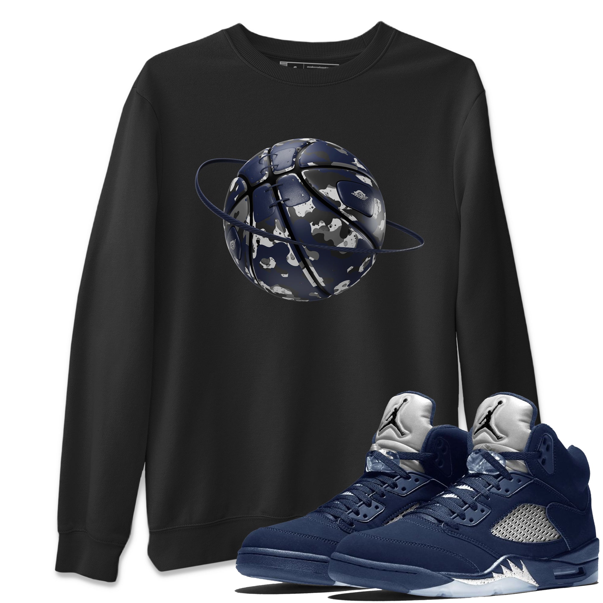 Camo Basketball Planet snkmatch Tee - Air Jordan 5 Georgetown