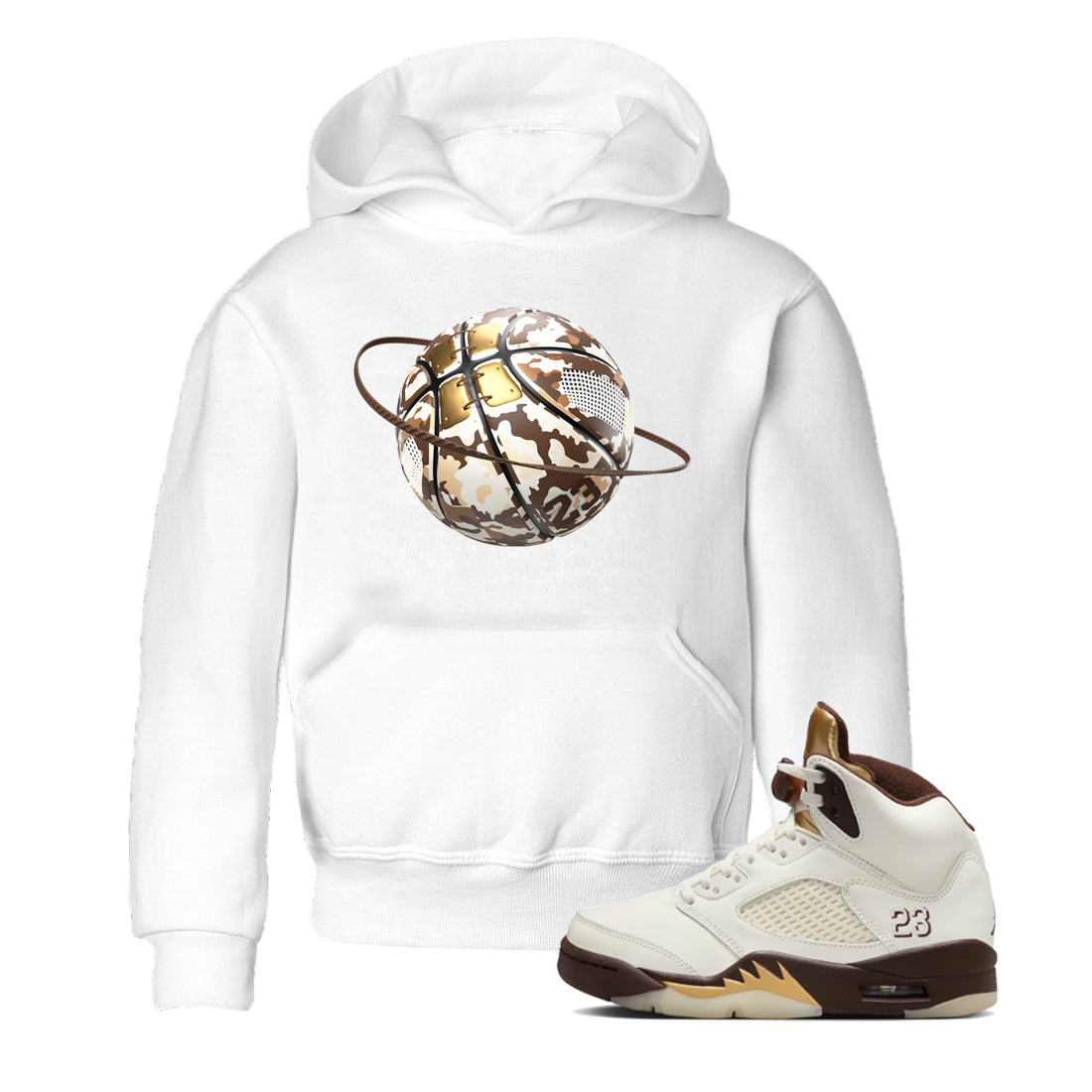Camo Basketball Planet snkmatch Tees Kids - Air Jordan 5 Golden Ticket
