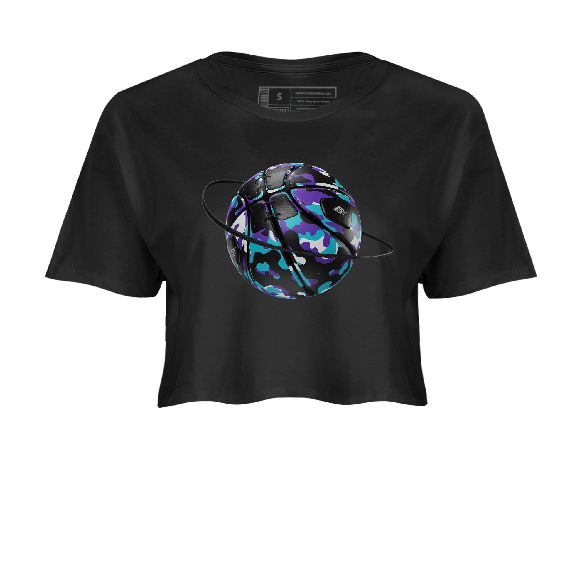 Camo Basketball Planet snkmatch Women's Top - Air Jordan 6 Aqua