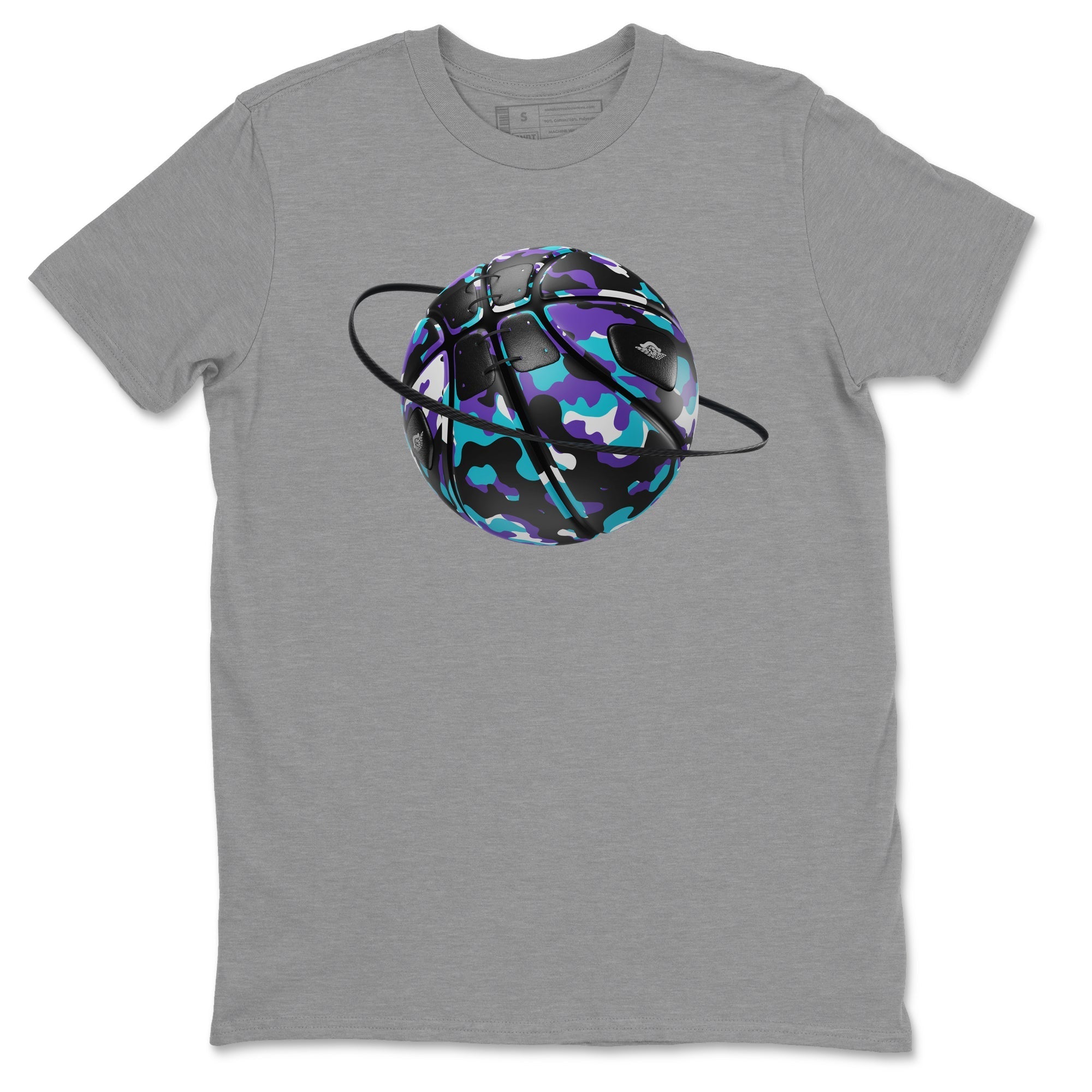 Camo Basketball Planet snkmatch Tee - Air Jordan 6 Aqua