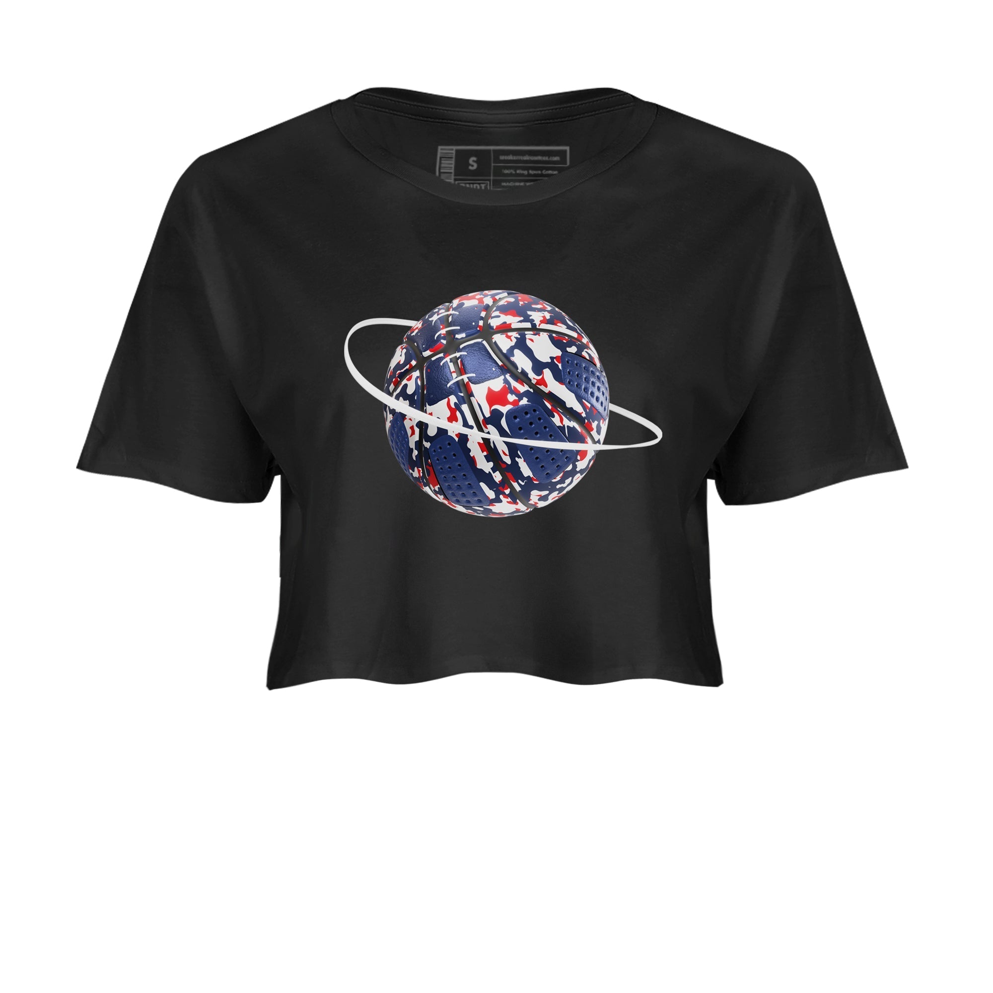 Camo Basketball Planet snkmatch Women's Top - Air Jordan 6 White And Midnight Navy