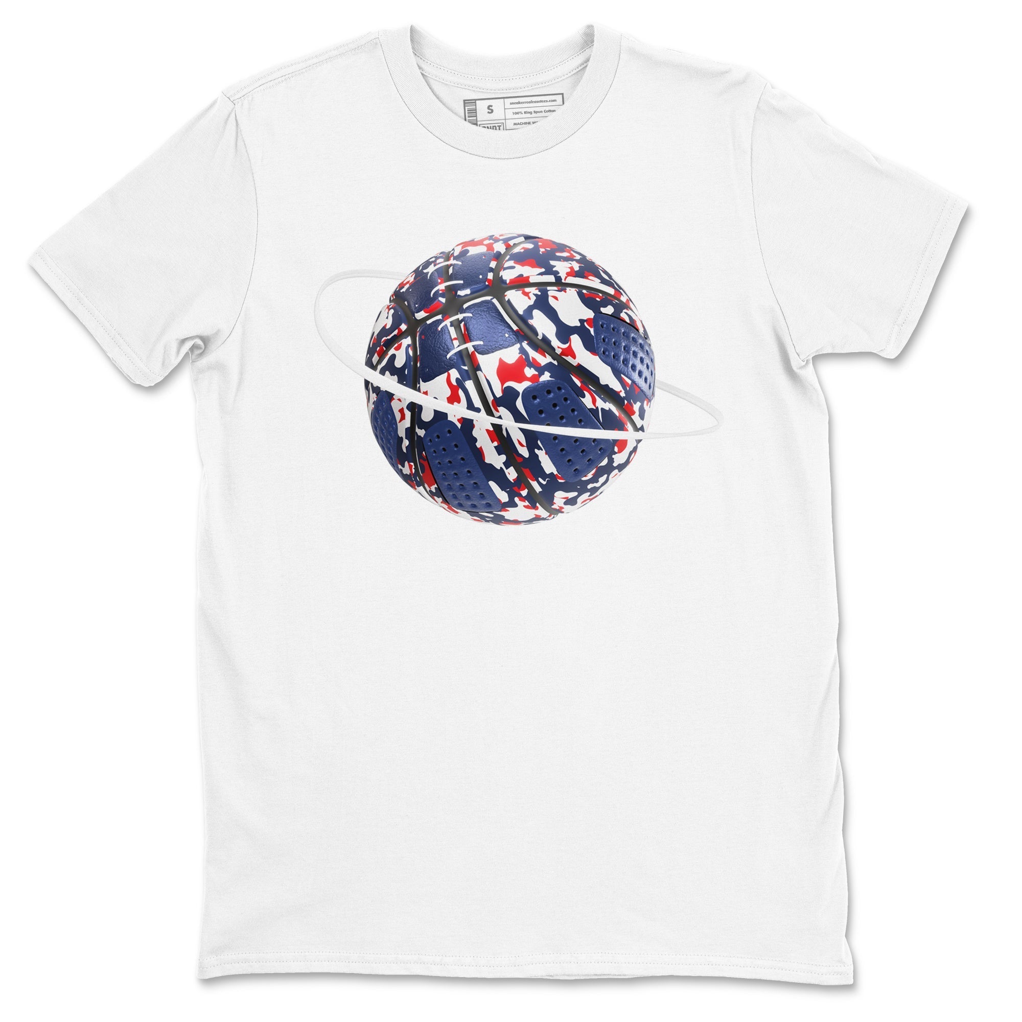 Camo Basketball Planet snkmatch Tees - Air Jordan 6 White And Midnight Navy