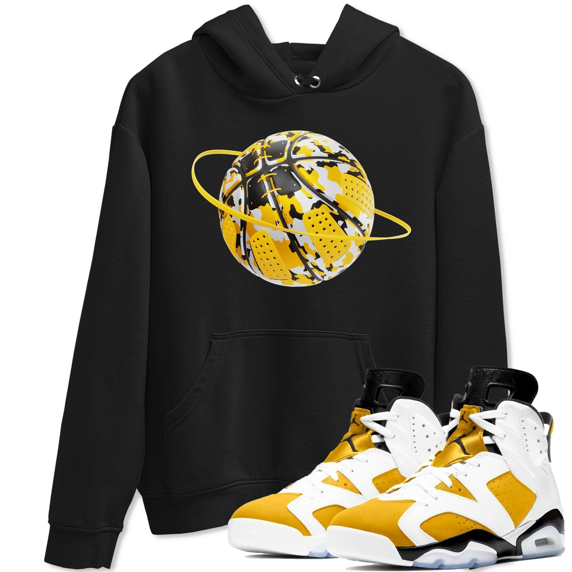 Camo Basketball Planet snkmatch Tee - Air Jordan 6 Yellow Ochre