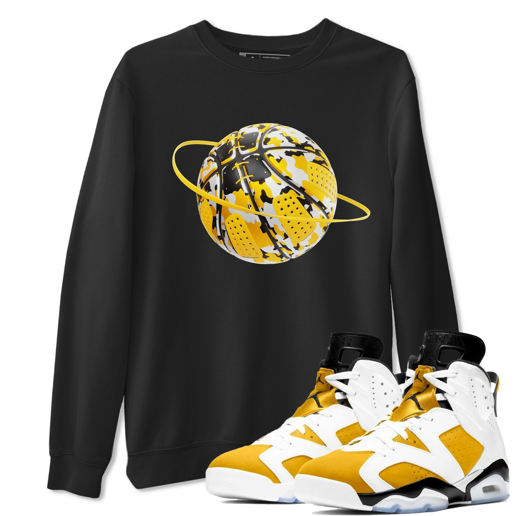 Camo Basketball Planet snkmatch Tee - Air Jordan 6 Yellow Ochre