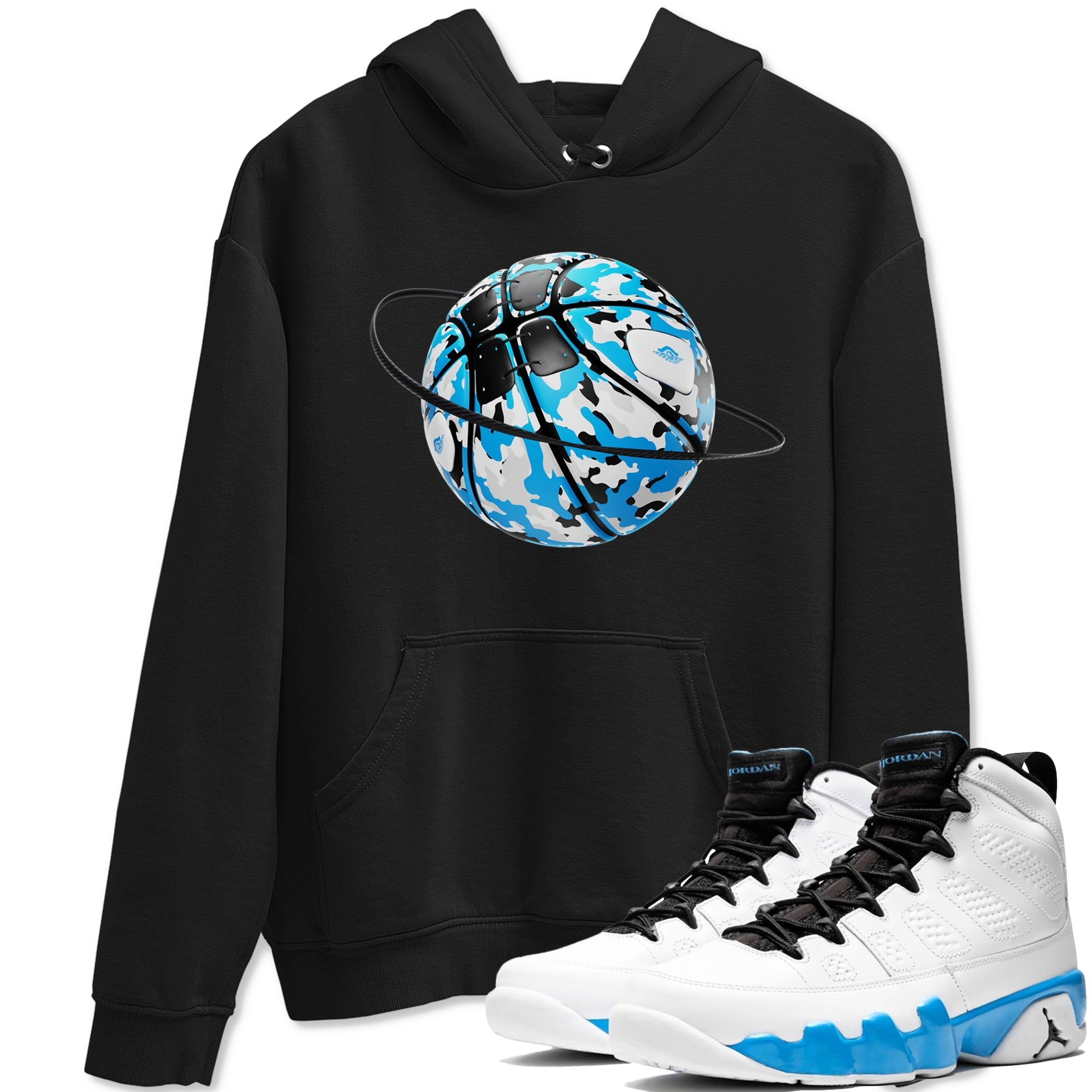 Camo Basketball Planet snkmatch Tees - Air Jordan 9 Powder Blue