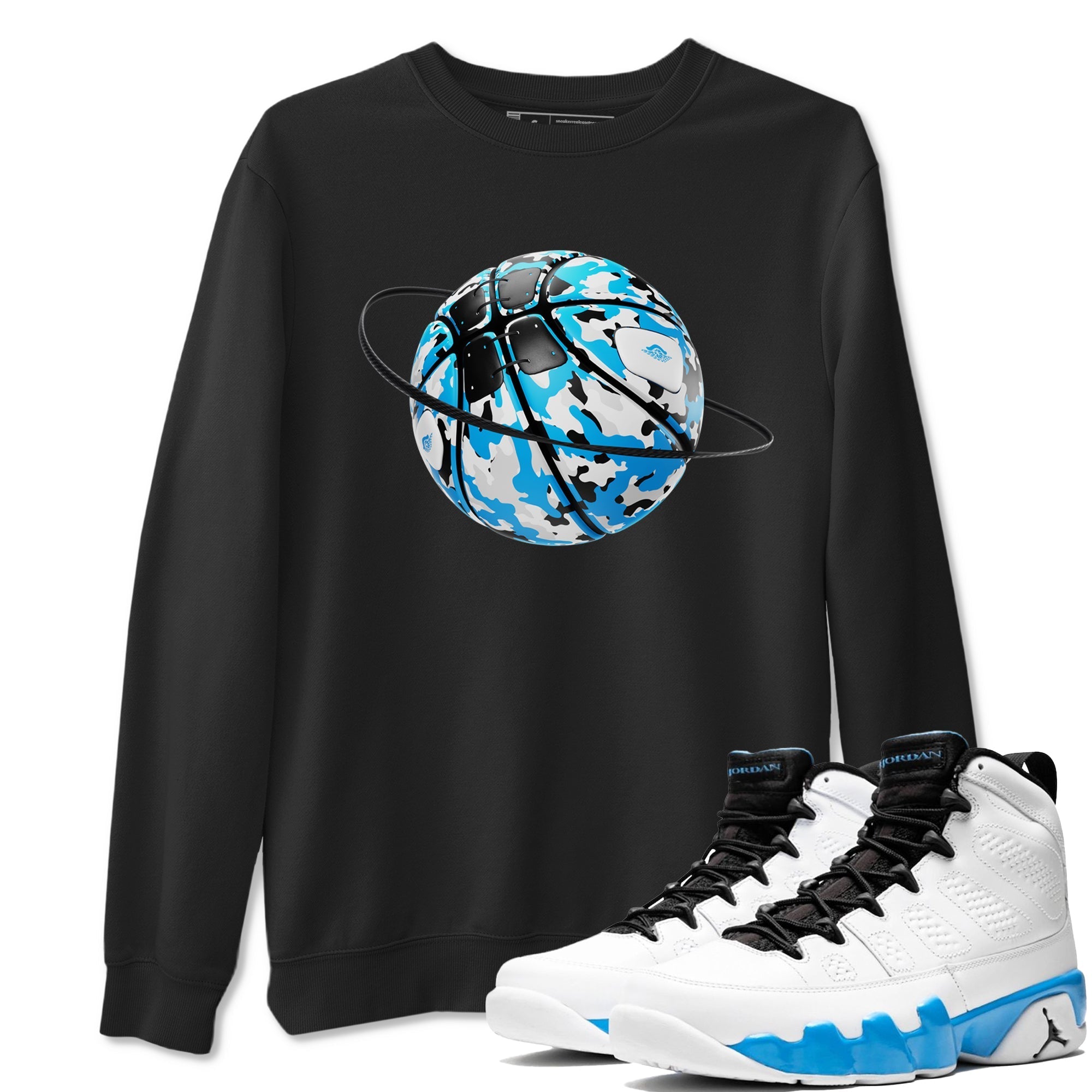 Camo Basketball Planet snkmatch Tees - Air Jordan 9 Powder Blue