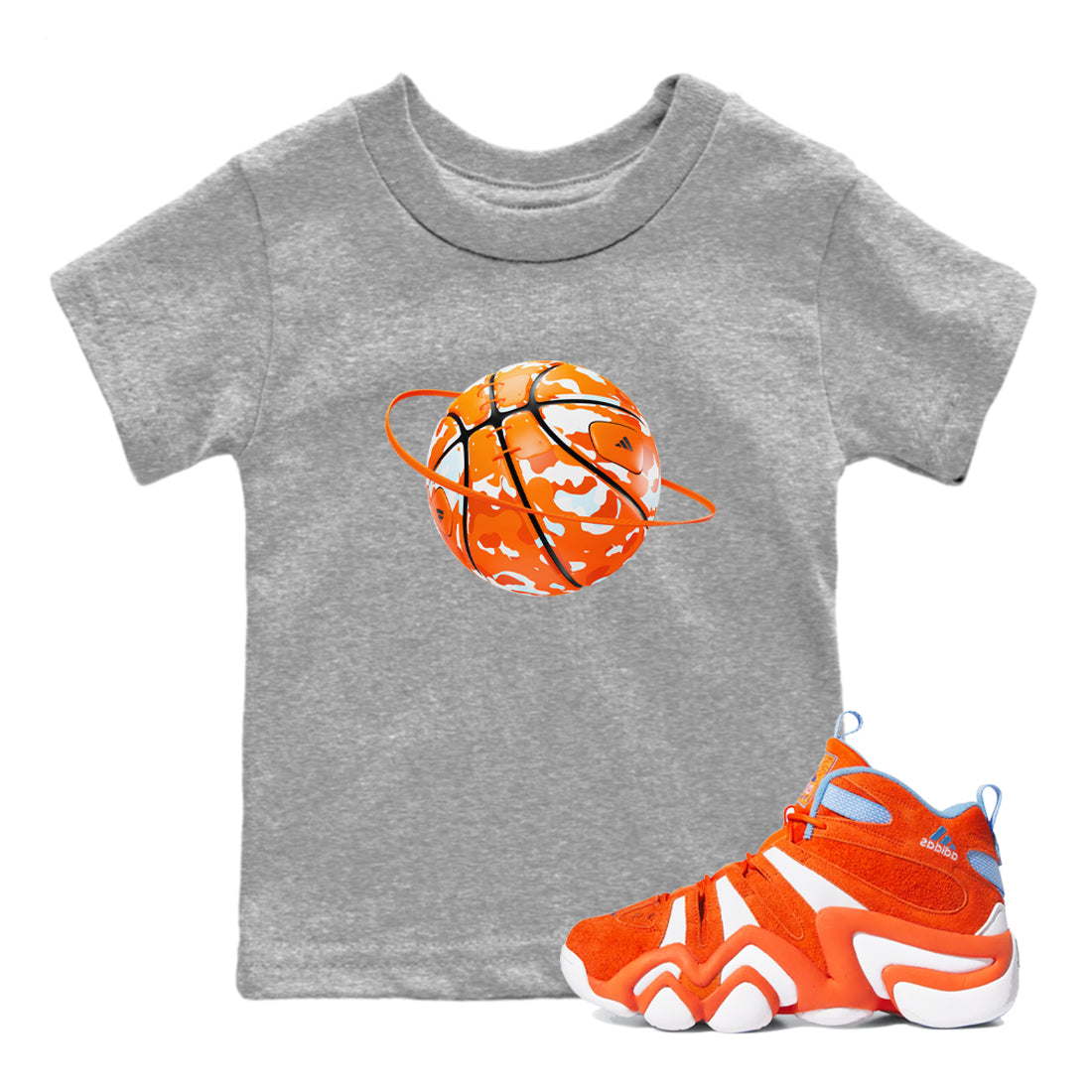 Camo Basketball Planet snkmatch Tee Kids - Crazy 8 Team Orange