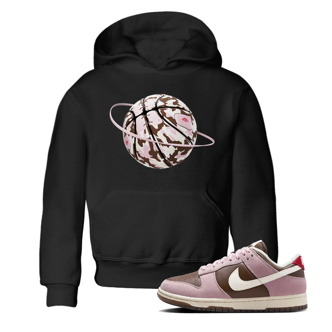 Camo Basketball Planet snkmatch Tees Kids - Dunk Cacao Wow And Pink Foam