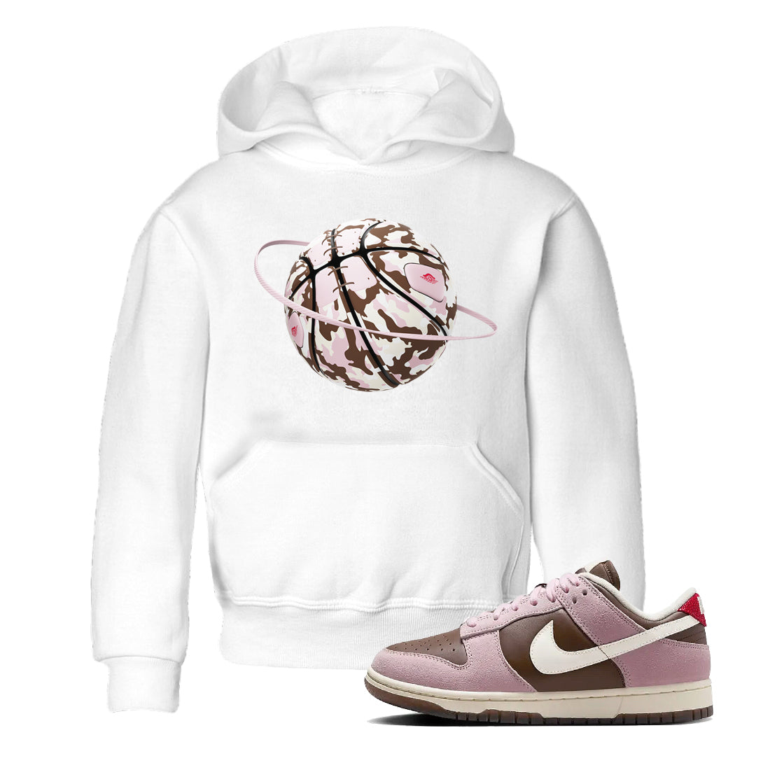Camo Basketball Planet snkmatch Tees Kids - Dunk Cacao Wow And Pink Foam