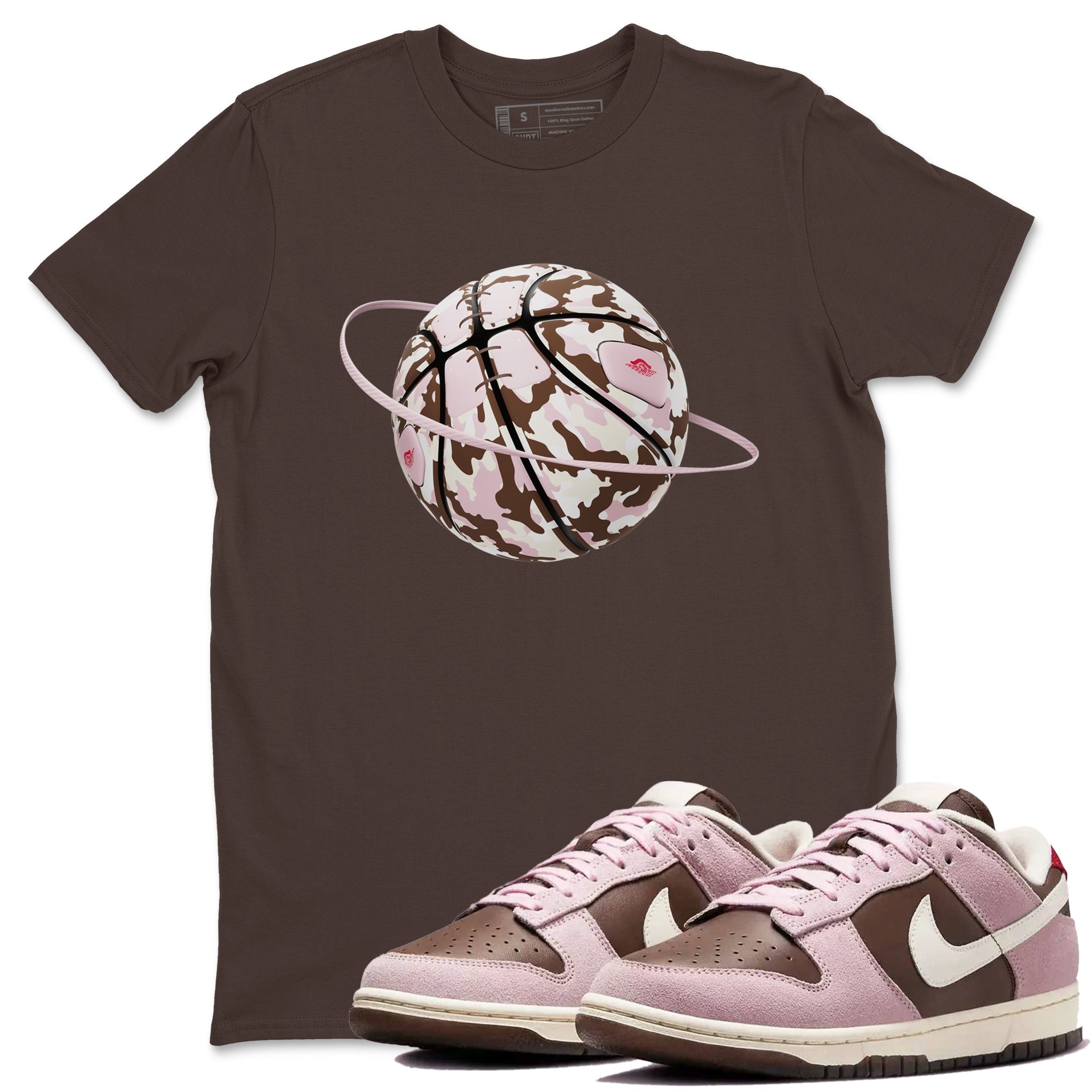 Camo Basketball Planet snkmatch Tees - Dunk Cacao Wow And Pink Foam
