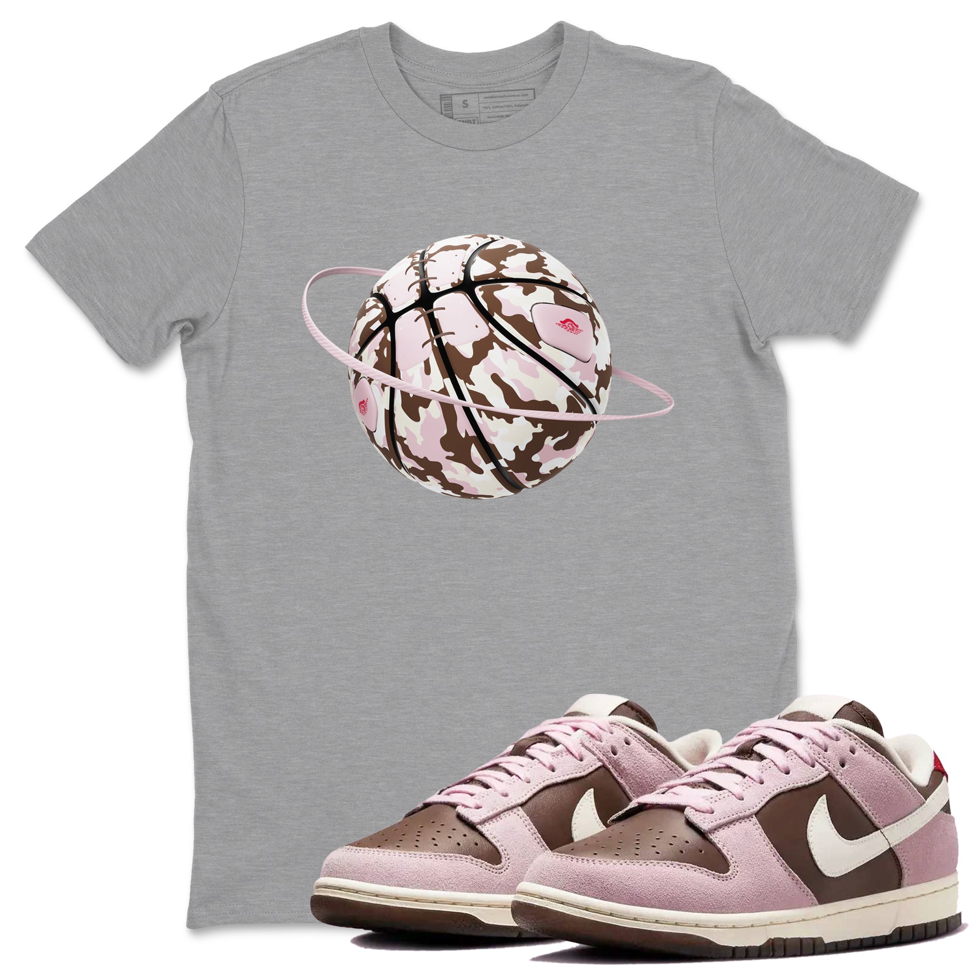 Camo Basketball Planet snkmatch Tees - Dunk Cacao Wow And Pink Foam